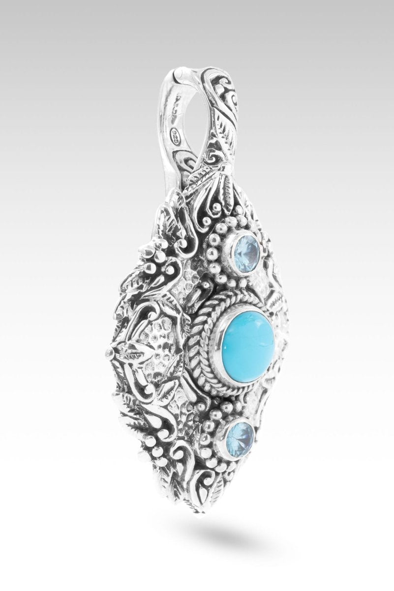 Joyful Journey Pendant™ - Genuine Sleeping Beauty Turquoise & Blue Zircon Necklace for Women | Spiritual Healing Jewelry, Boho Chic Accessory, Perfect for Meditation & Yoga