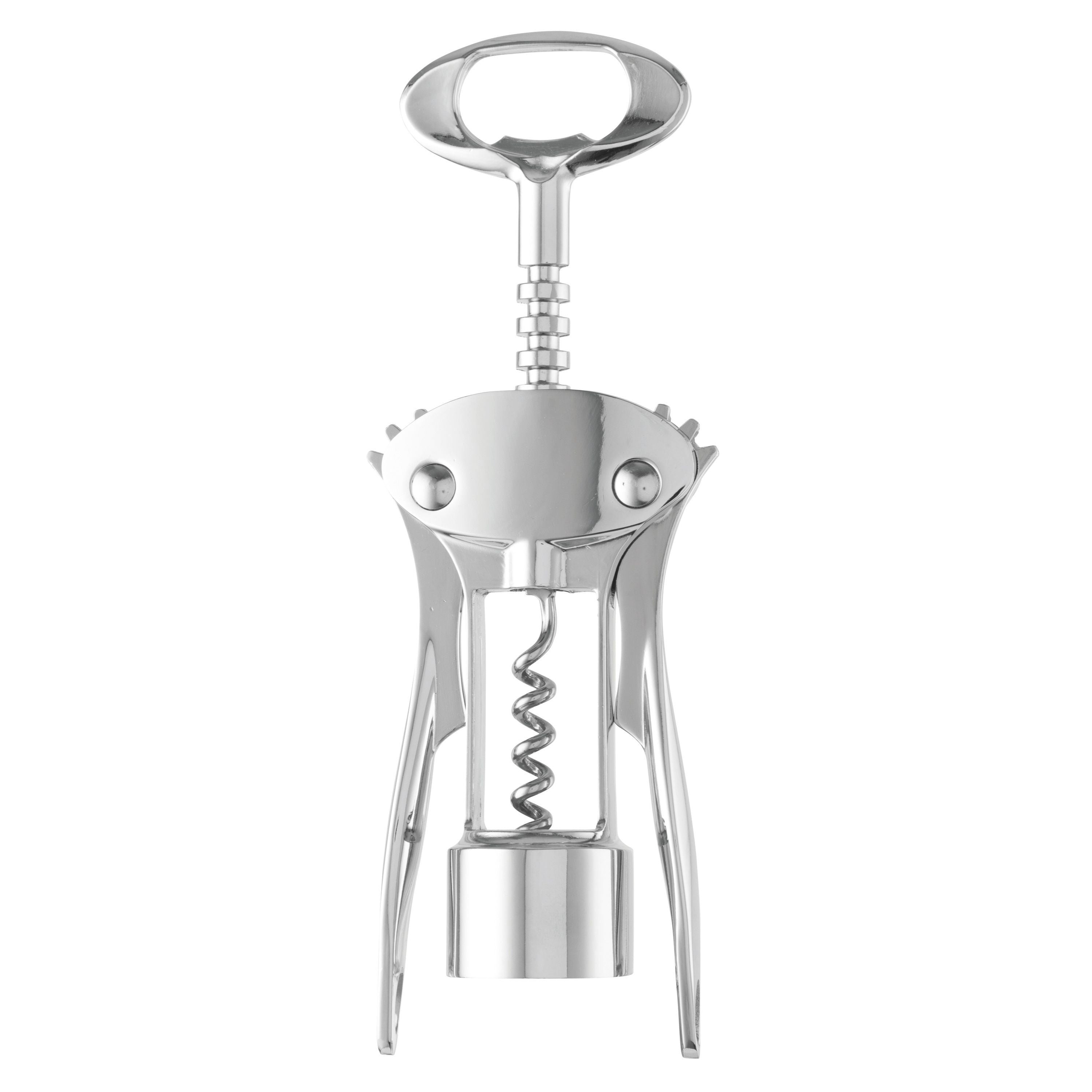 BergHOFF Essentials Cast Zinc Alloy Wine Bottle Opener Corkscrew - 8 Inch Durable Bar Tool for Wine Lovers, Perfect for Home Bars, Restaurants, and Wine Tasting Events
