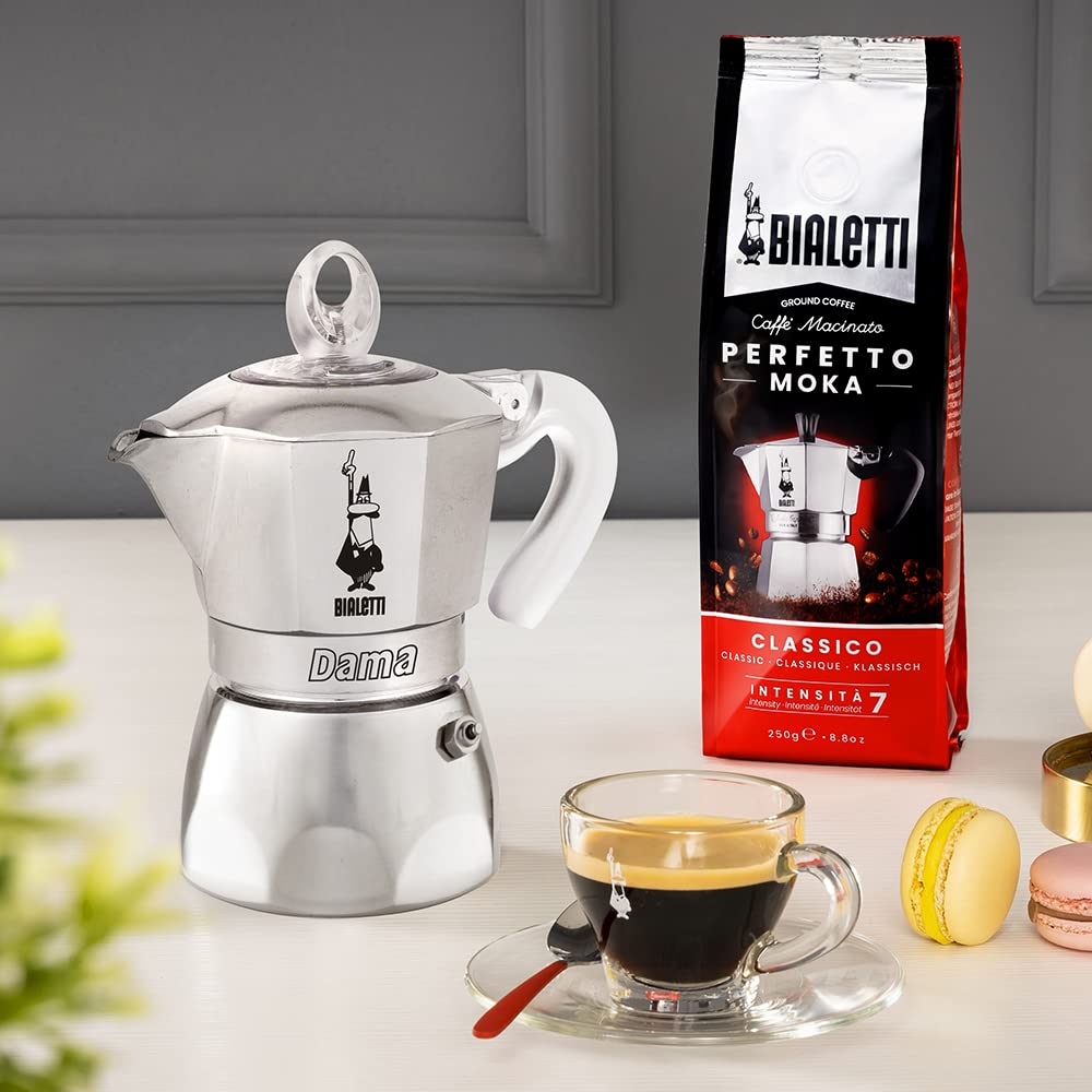 Bialetti DAMA Pure Ice Coffee Maker - 1 Cup (67ml) Aluminum Stovetop Espresso Maker for Perfect Iced Coffee | Not Induction Compatible | Ideal for Home, Office & Outdoor Use