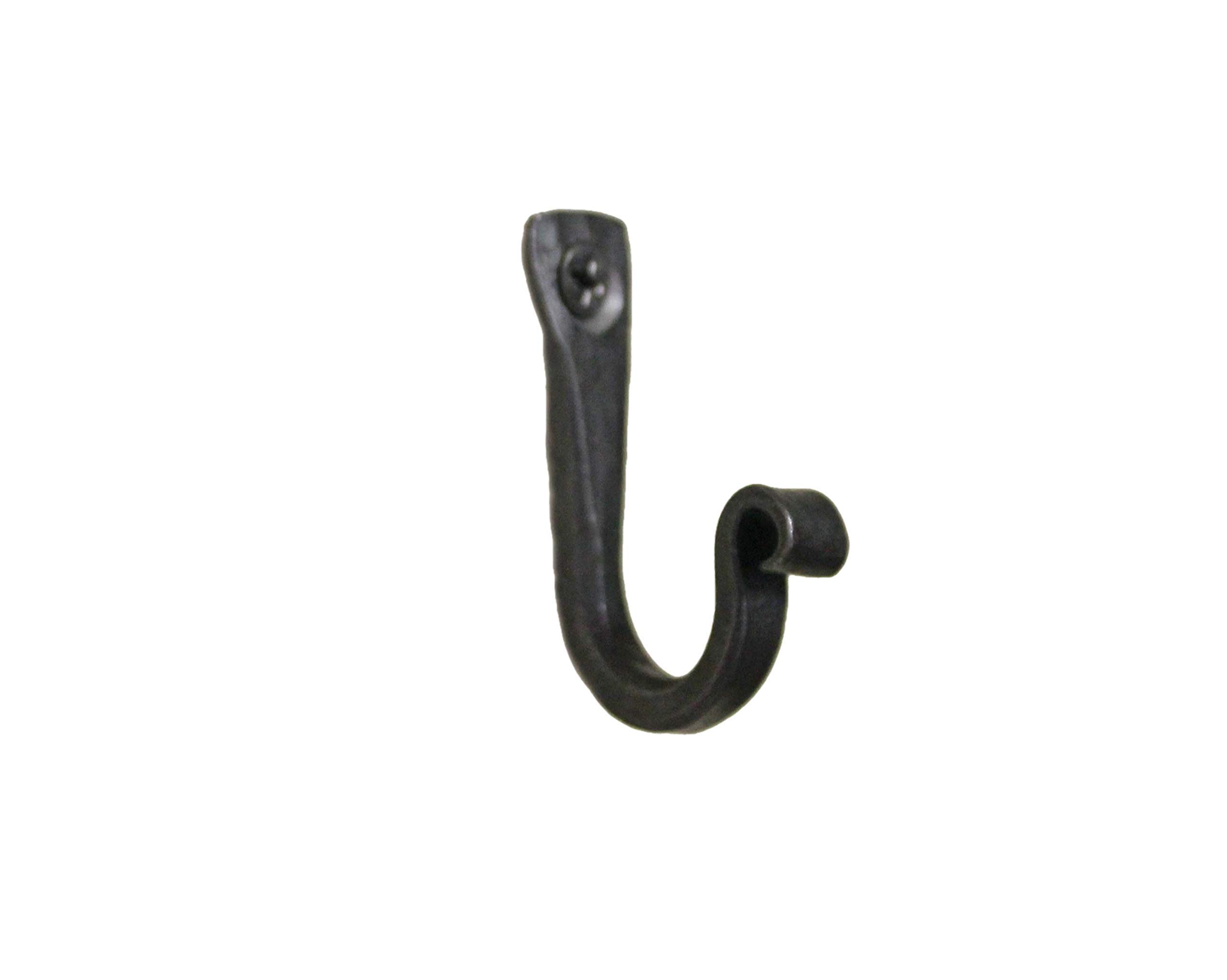 Vintage Wrought Iron Hook - Early American Style Wall Hooks for Home Decor, Kitchen, Garden & Garage Organization