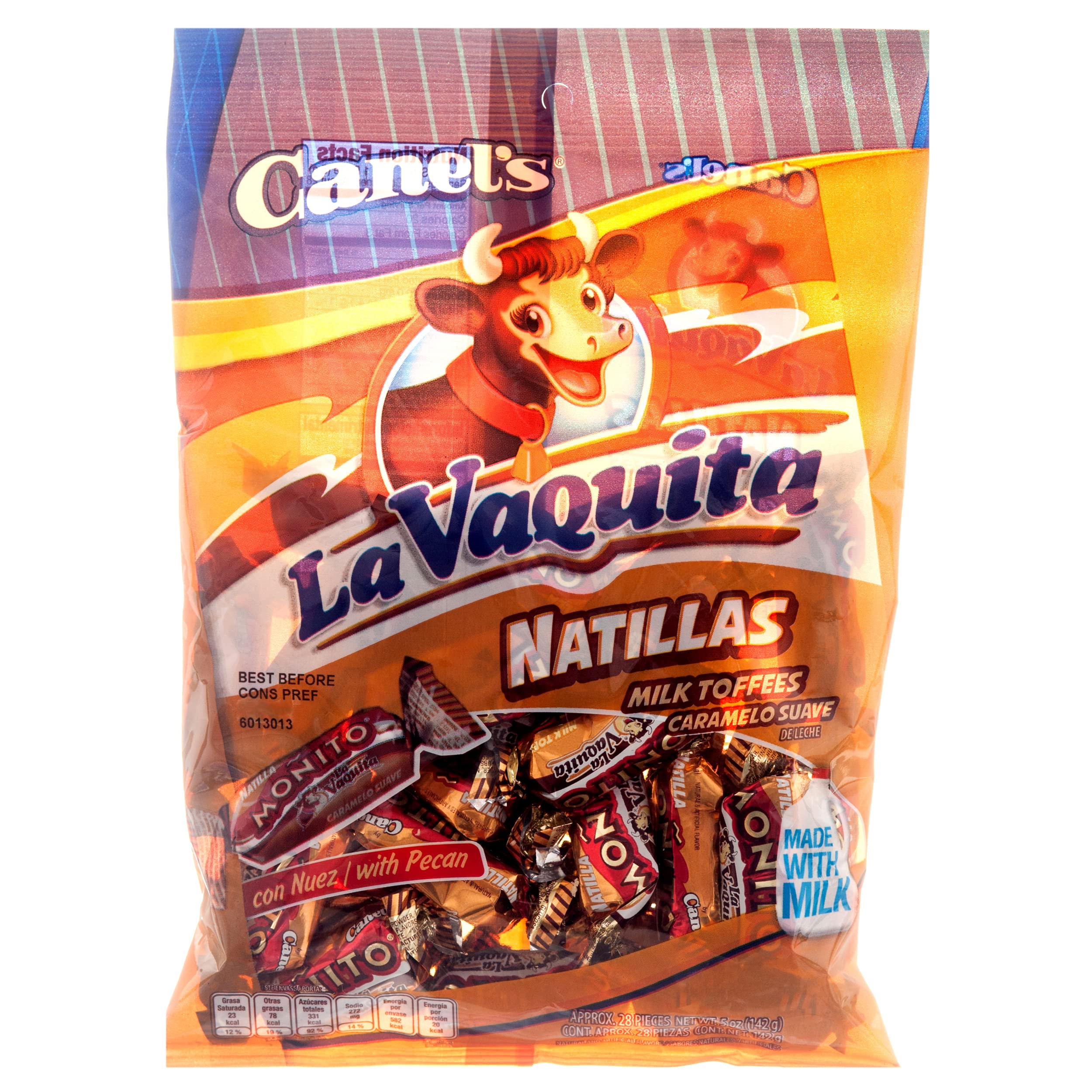 Canel's La Vaquita Natillas - Creamy Milk Caramel Toffee Candy | Authentic Mexican Sweet Treat (5 oz Bag) | Perfect for Parties, Gifts & Dessert Toppings