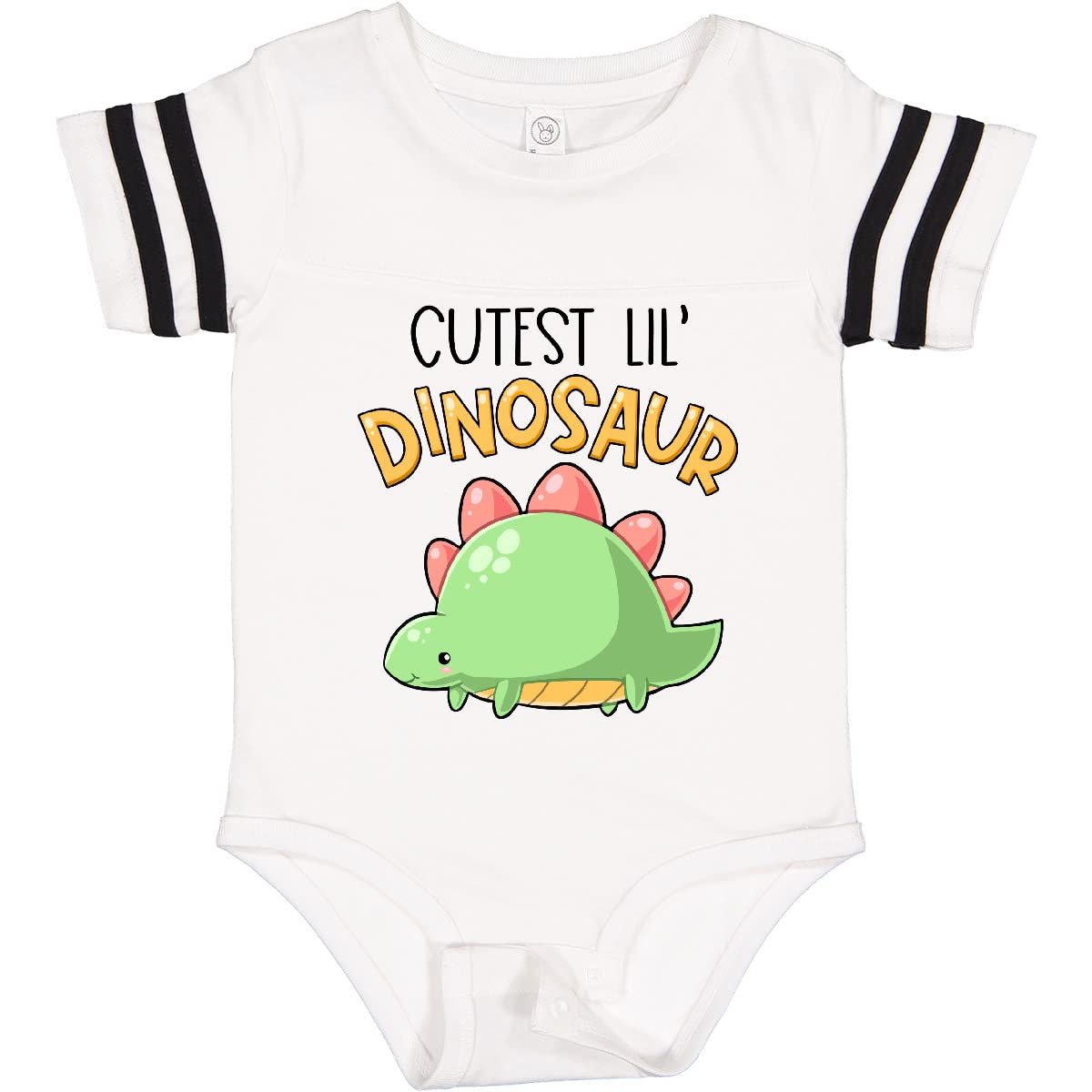 Inktastic Cutest Lil' Dinosaur Baby Bodysuit - Adorable Stegosaurus Print Onesie for Infants & Toddlers - Perfect for Playtime, Daycare & Family Photos