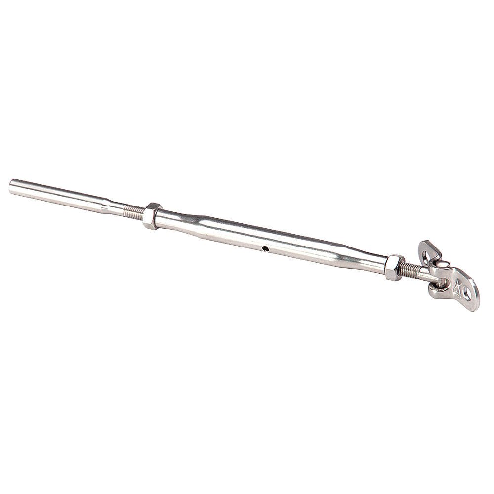Stainless Steel Hand Crimp Turnbuckle with Deck Toggle - Heavy Duty Rigging Hardware for Sailboats, Marine & Construction Use