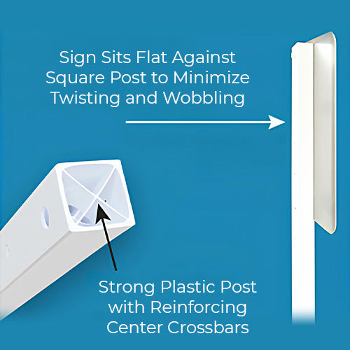 60-Post 24 Rocking Outdoor Portable Parking Lot Sign - Durable Traffic Control for Events, Construction & Parking Management