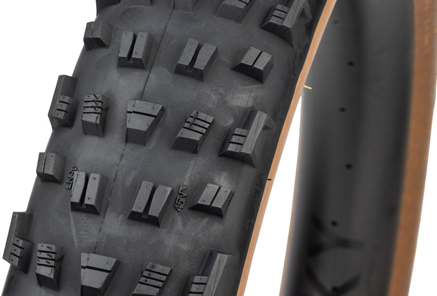 45NRTH Vanhelga Tubeless Folding Bike Tire - 27.5 x 4.5 Inches, 60 TPI, Tan Color - Perfect for Winter Fat Biking and Snow Trail Adventures