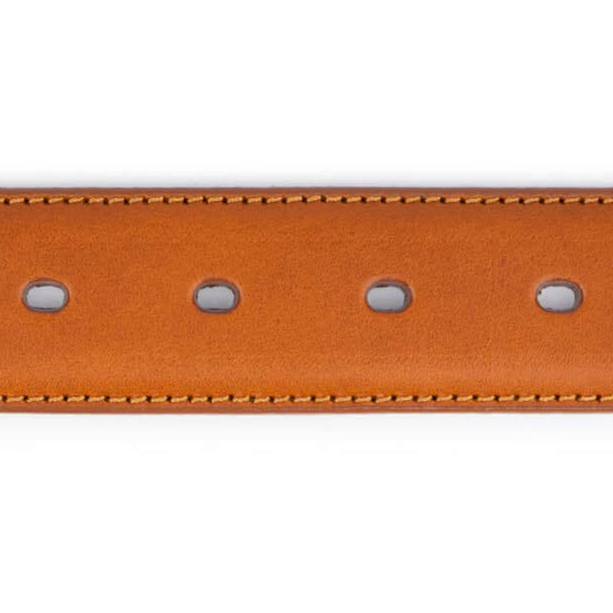 Light Tan Leather Belt Strap Replacement for Cartier Men's Buckle | Durable Genuine Leather Dress Belt for Formal & Business Attire