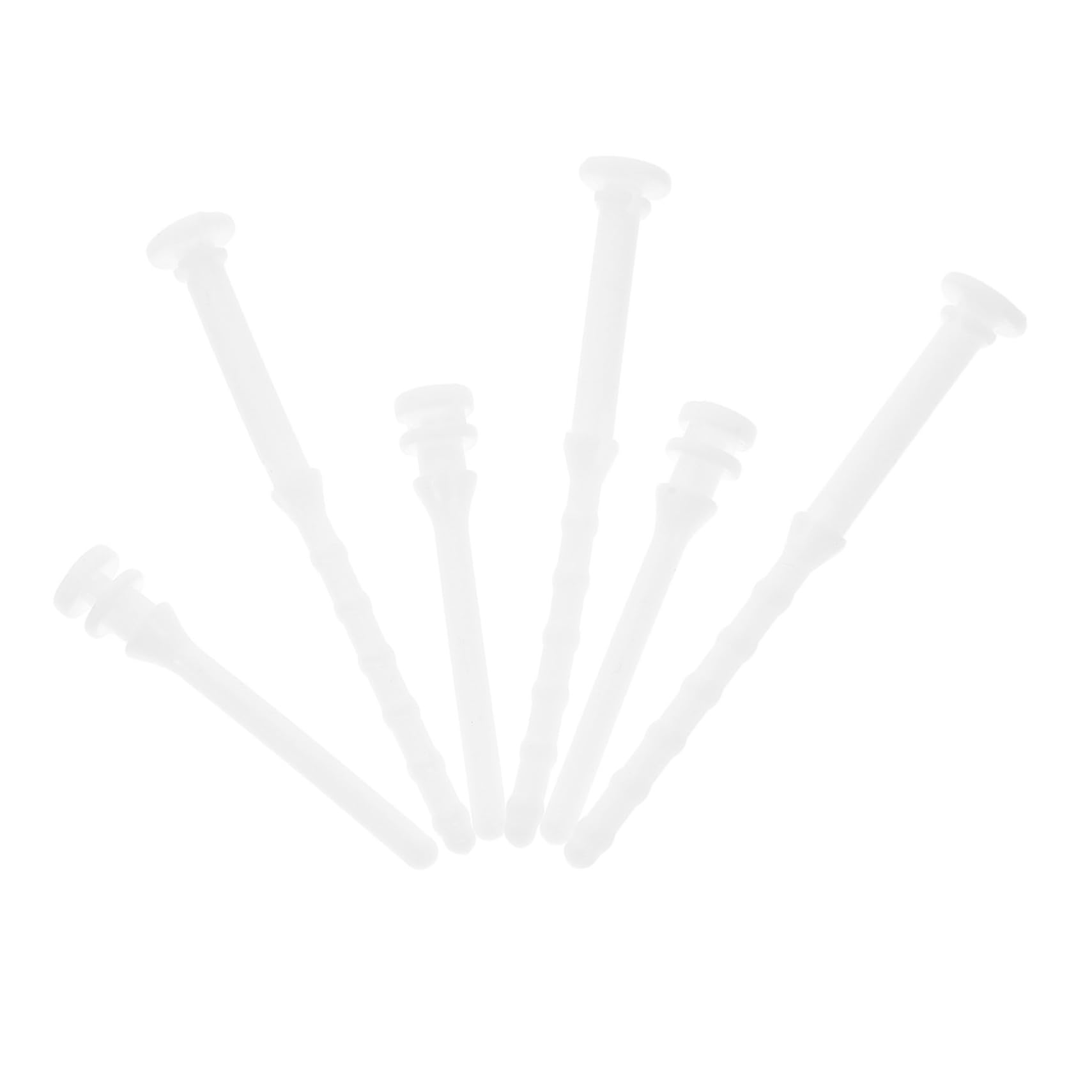 Gatuida 80 Pcs Computer Case Glue Nails Kit - Replacement Rivets & Fan Screws for PC Builds - Long Silicone Rubber Screws for Computer Components (White) - Perfect for DIY PC Assembly & Case Modding