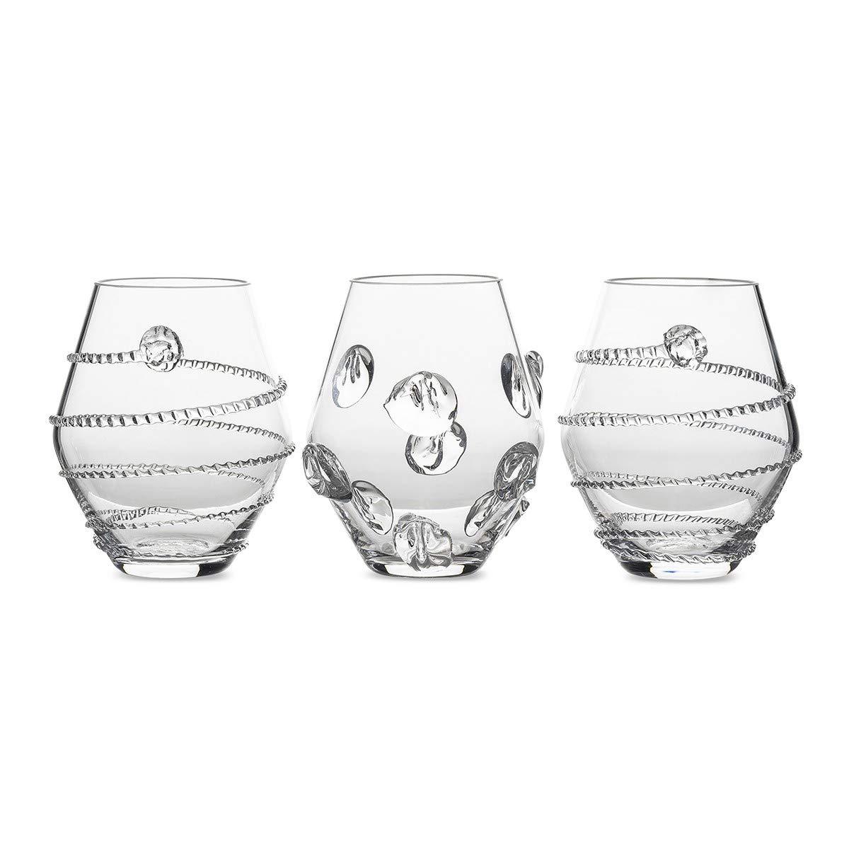 Juliska Clear Mini Vases Set of 3 - Small Glass Flower Vases for Home Decor, Wedding Centerpieces, Tabletop Arrangements & Gift Giving