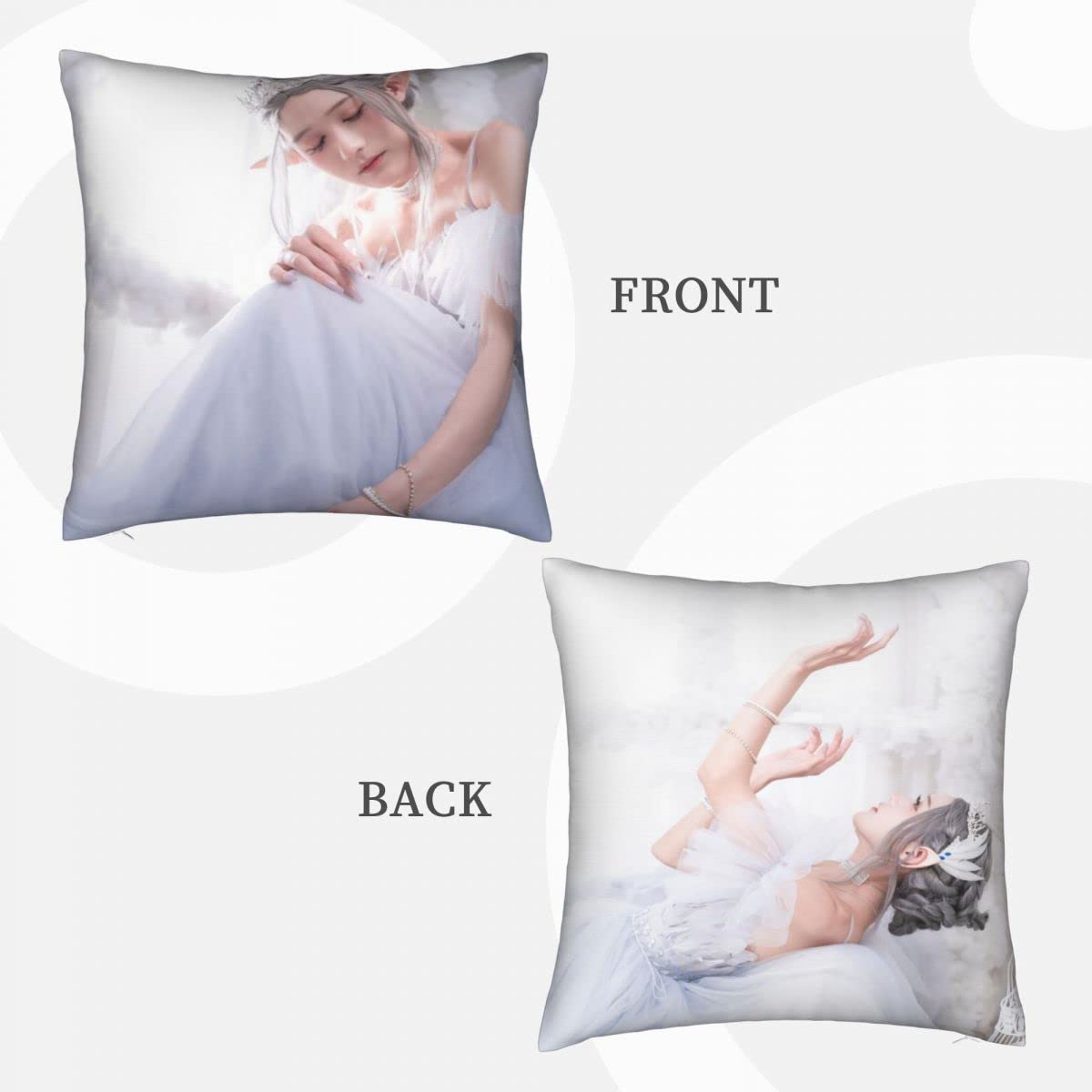 Custom Photo Throw Pillow Covers 12x12 Inch - Personalized with Your Pictures, Logos, or Text - Perfect for Gifts, Pet Memorials, Mother's Day & Home Decor