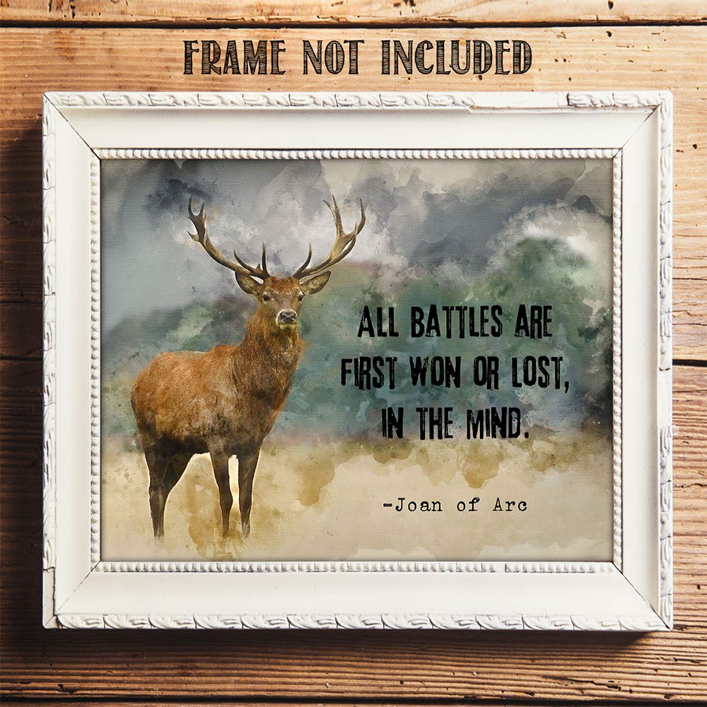 TJ Originals - Joan of Arc Christian Bible Quote Wall Art Print 11x14 Inches, Inspirational Scripture Decor for Home & Office, Motivational Gift for Family & Friends - Perfect for Bedroom, Living Room & Church Decor