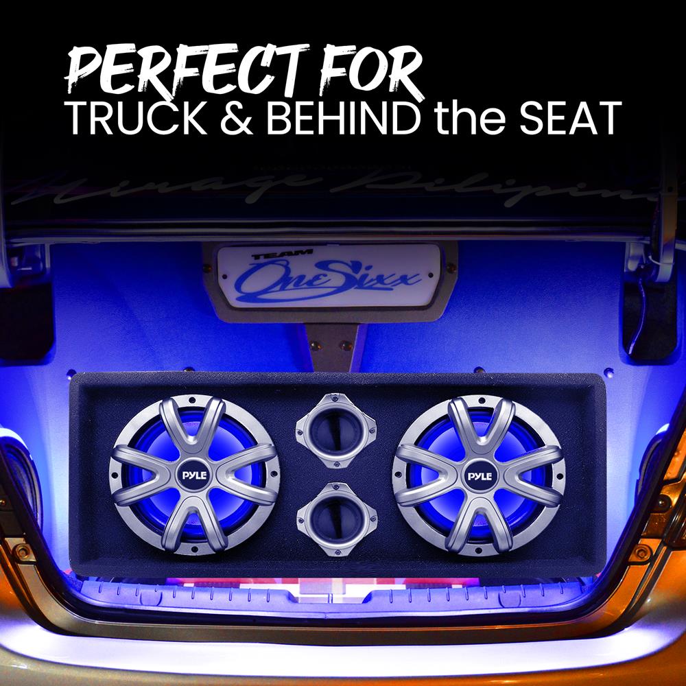 Premium Active Dual Bass Subwoofer Box System - High Power Car Audio for Deep Bass & Enhanced Sound | Perfect for Trucks, SUVs & Custom Car Audio Setups