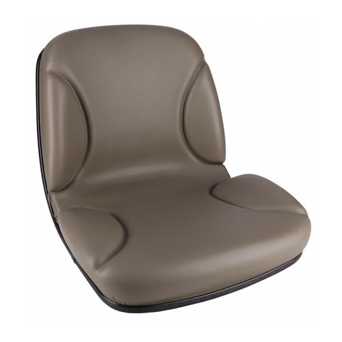 Gray Vinyl Bucket Seat Compatible with Case IH DX55 DX60 DX35 DX40 DX45 DX33 & New Holland TC34DA T2310 T2320 T2330 T2410 T2420 TC35DA TC40DA TC45A TC45DA TC55DA TT45A TT50A TT60A TT75A Tractors - Durable Replacement Seat for Farming & Agricultural Equipment