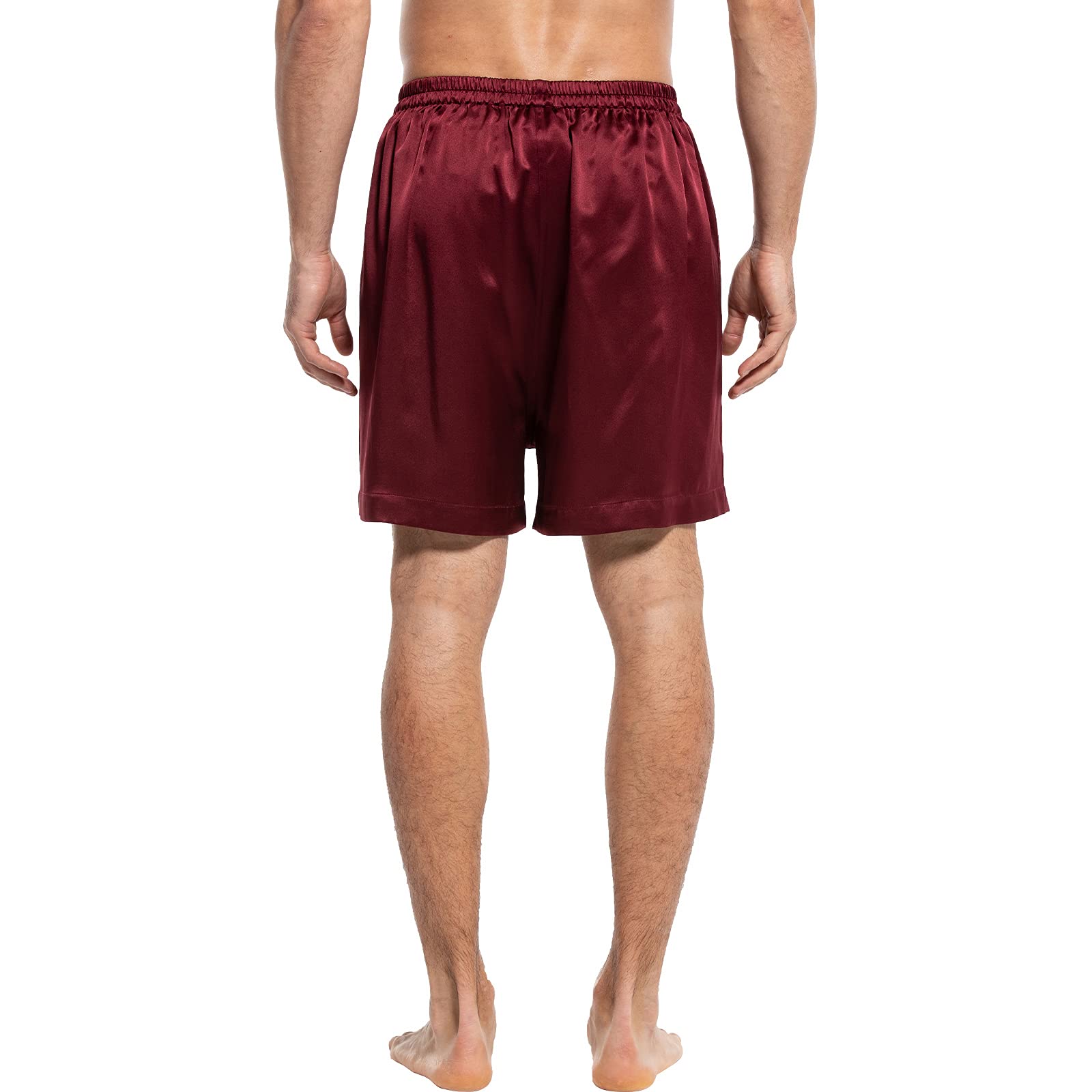 COLD POSH Men's Silk Boxer Shorts - 100% Pure Mulberry Silk, 19mm Silky Soft & Breathable, Luxury Lightweight Sleepwear & Loungewear - 2 Pack for Father, Son, Boyfriend or Husband - Perfect for Sleeping, Relaxing at Home & Travel