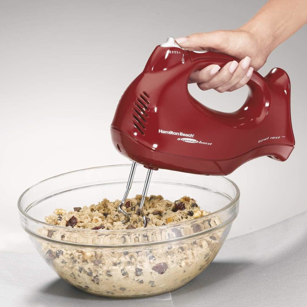 Hamilton Beach 64699 5-Speed Hand Mixer with Stand - Perfect for Baking, Whipping Cream, and Mixing Dough at Home