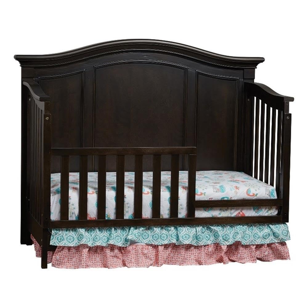 Baby Cache Glendale Toddler Guard Rail - Charcoal Brown | Convertible Crib Safety Rail for Toddlers | Bed Rail for Kids Transitioning to Big Kid Bed | Perfect for Nursery, Daycare & Travel Use