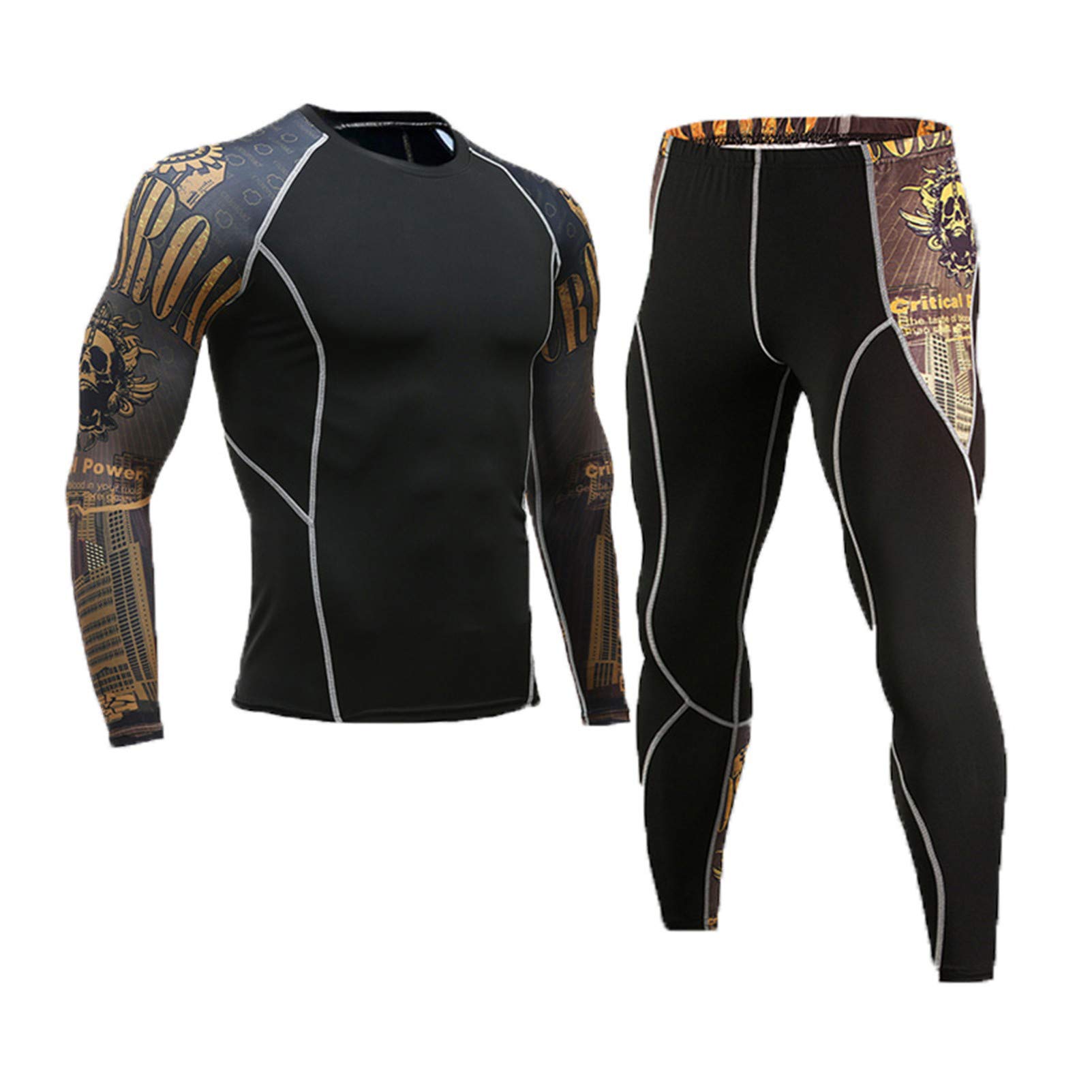 Quick Dry Men's Thermal Tights - Long Johns for Fitness & Outdoor Activities - Running, Hiking, Cold Weather Workouts