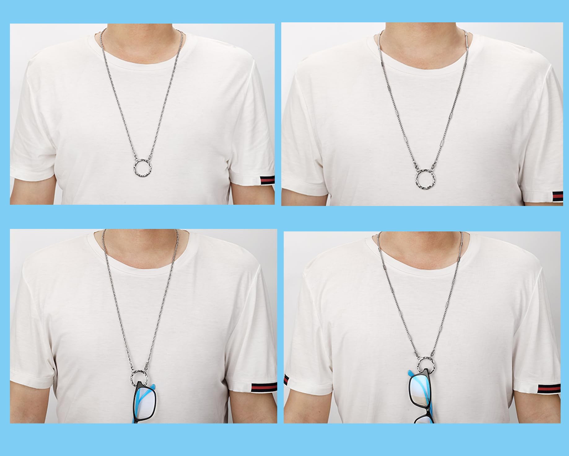 Eyeglasses Necklace Chain for Women & Men - Reading & Sunglasses Holder