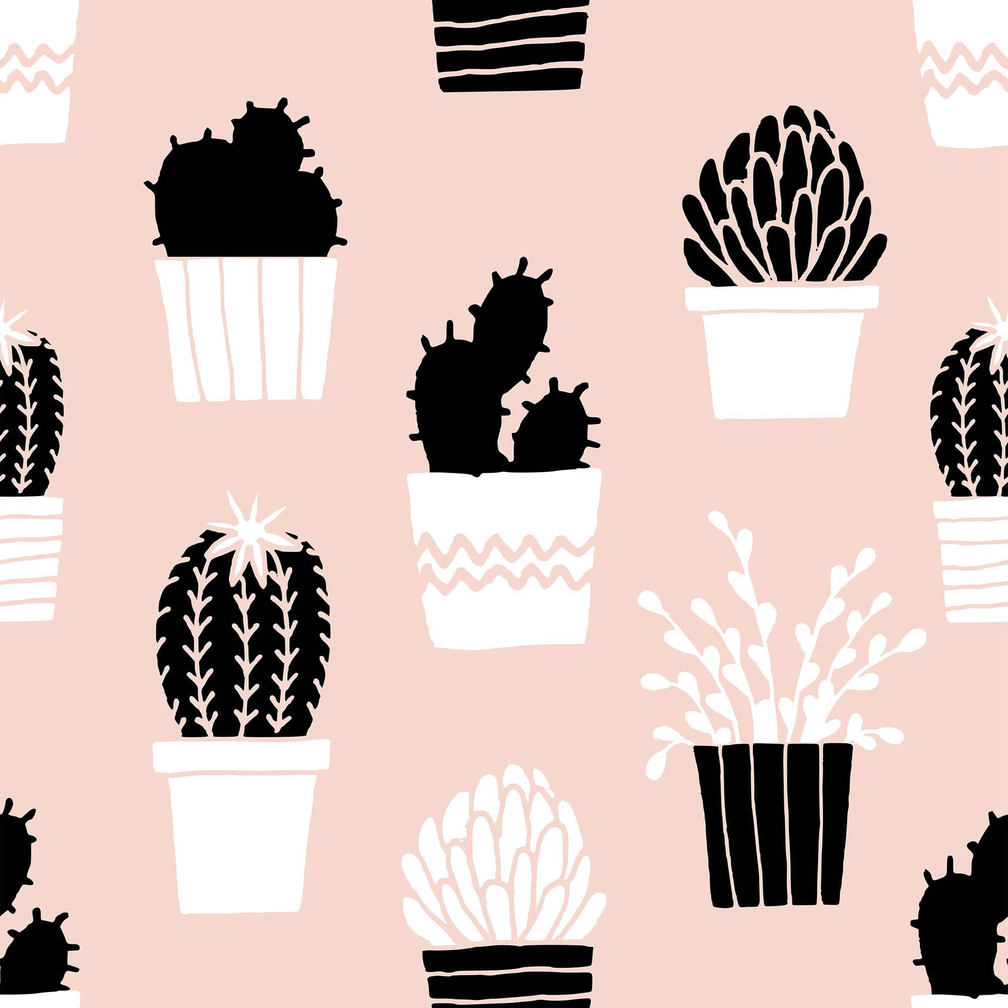 Peach & Black Tropical Peel and Stick Removable Wallpaper - Self-Adhesive Decorative Wall Covering for Bedroom, Living Room, Nursery & Home Decor