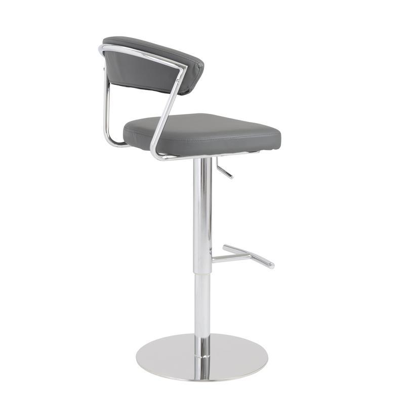 EURO Draco Adjustable Height Bar Stool - Modern Kitchen Island & Counter Stool for Home, Bar, Restaurant - Comfortable Swivel Seat with Footrest