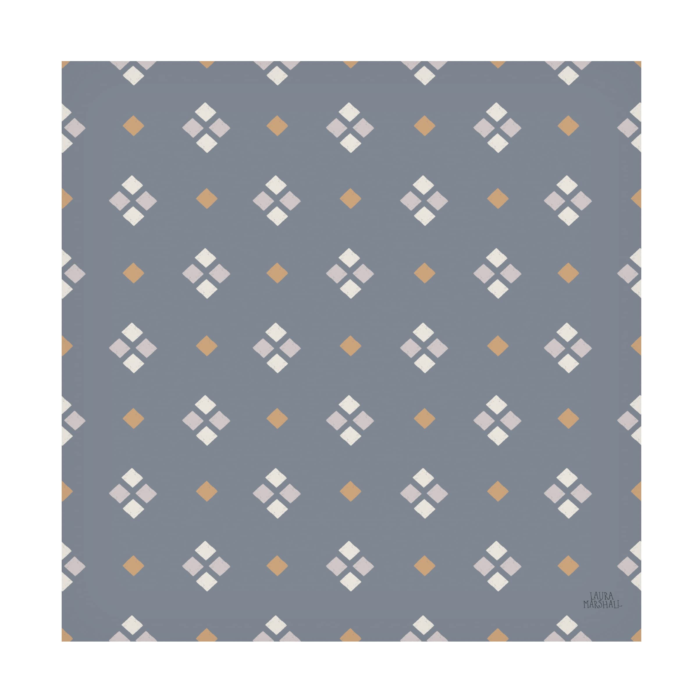 Laura Marshall 'Gone Glamping Pattern VIIC' Canvas Wall Art - Vintage Camping Decor for Living Room, Bedroom & Cabin