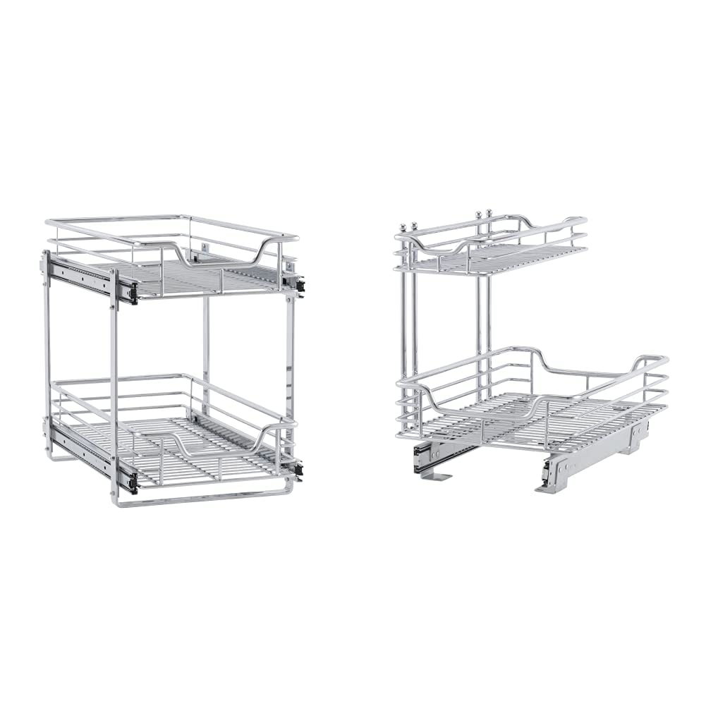 Household Essentials C21221-1 Glidez 2-Tier Sliding Cabinet Organizer 11.5