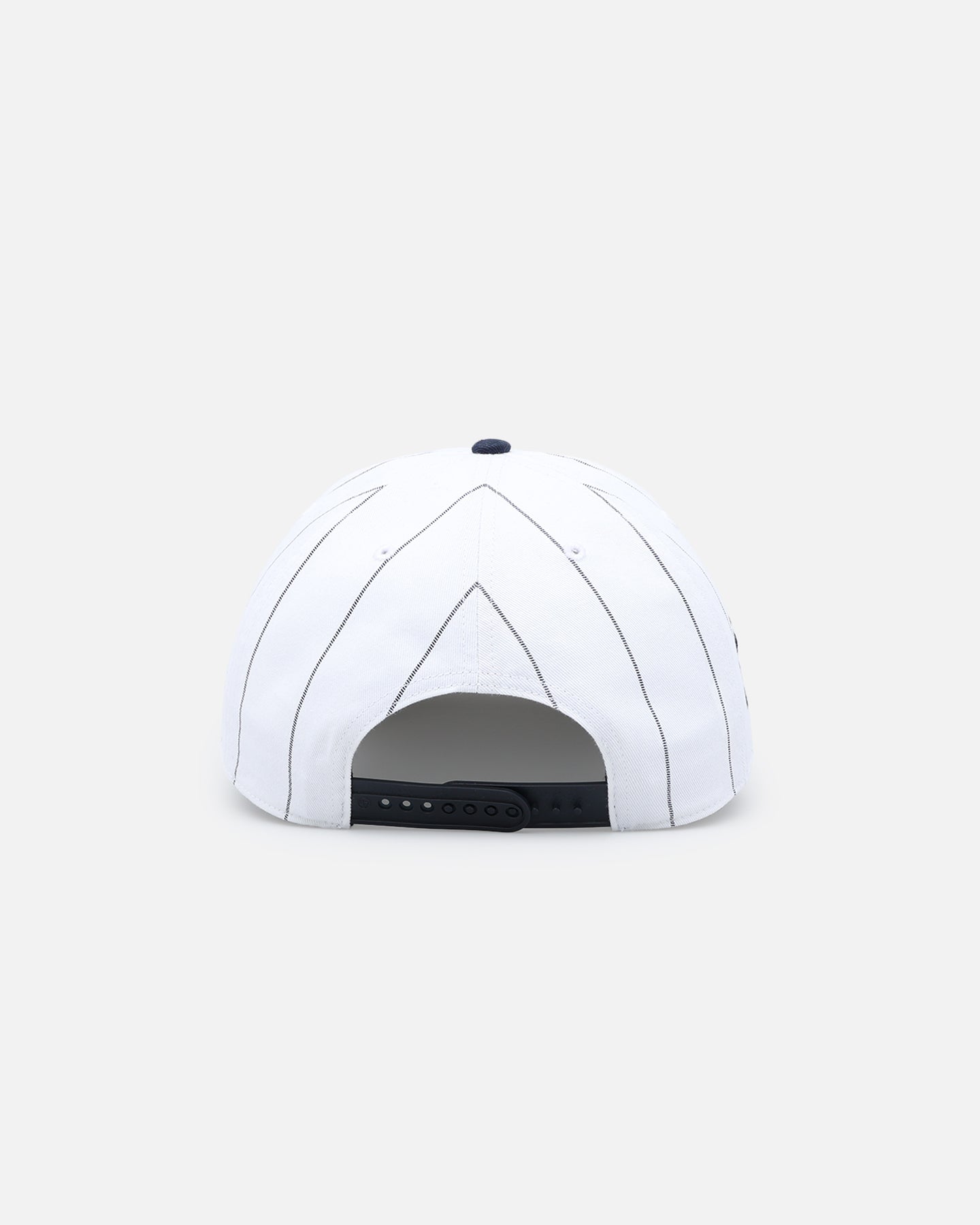 New York Yankees '47 Brand Double Header Pinstripe Snapback Hat - White Adjustable Hitch Back Cap for Baseball Fans & Streetwear Fashion | Game Day & Casual Wear