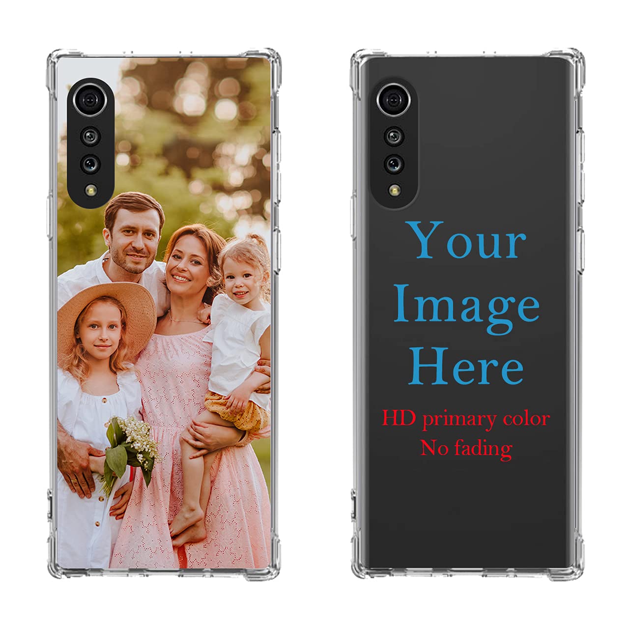 Custom LG Velvet 5G Phone Case - Personalized Photo/Text/Name - Anti-Scratch Shock-Resistant Clear TPU Protective Cover | Perfect for Daily Use, Travel & Gift Giving