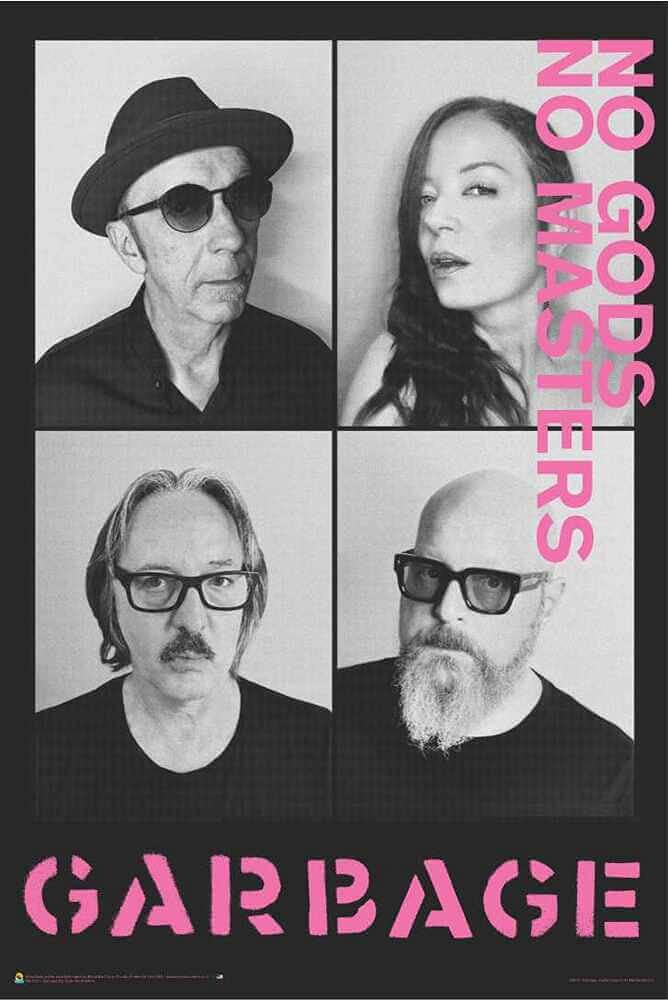 Garbage - No Gods No Masters - Officially Licensed Music Band Poster - 24x36 Inches - Perfect for Bedroom, Living Room & Music Studio Decor