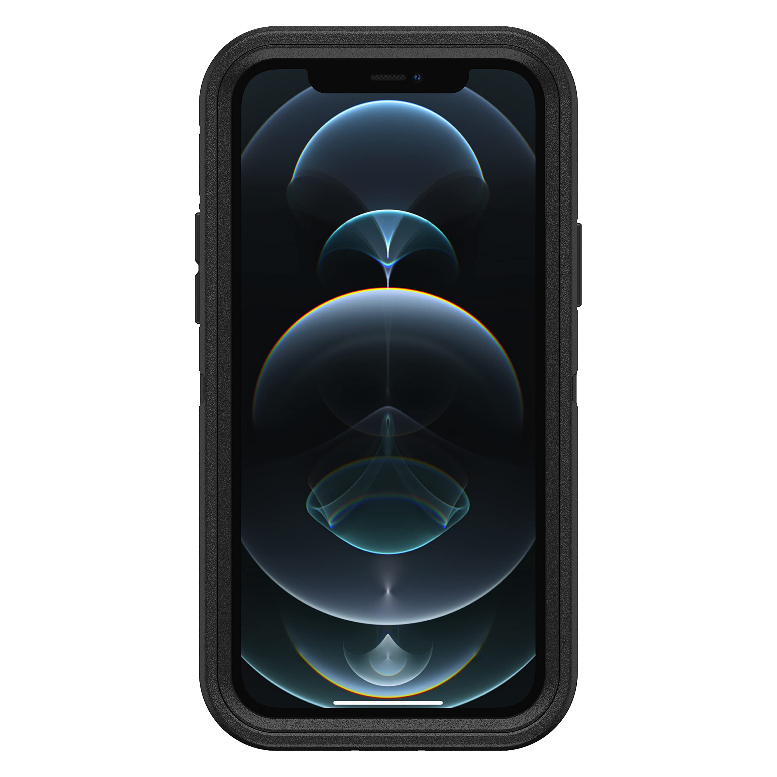 OtterBox Defender Series Case for iPhone 12 & iPhone 12 Pro - Rugged Black Protective Cover with Port Protection, Holster Clip & Built-in Kickstand | Perfect for Outdoor Adventures, Construction Work & Active Lifestyles