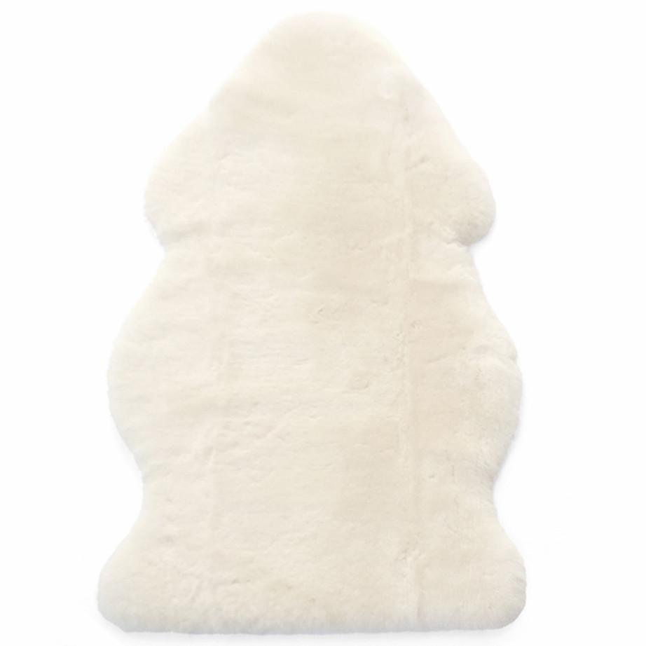 100% Natural Shorn Lambskin Wool Sheepskin Rug for Babies - 2x3 Feet Ivory White - Soft & Hypoallergenic Nursery Floor Mat for Playtime & Nap Time