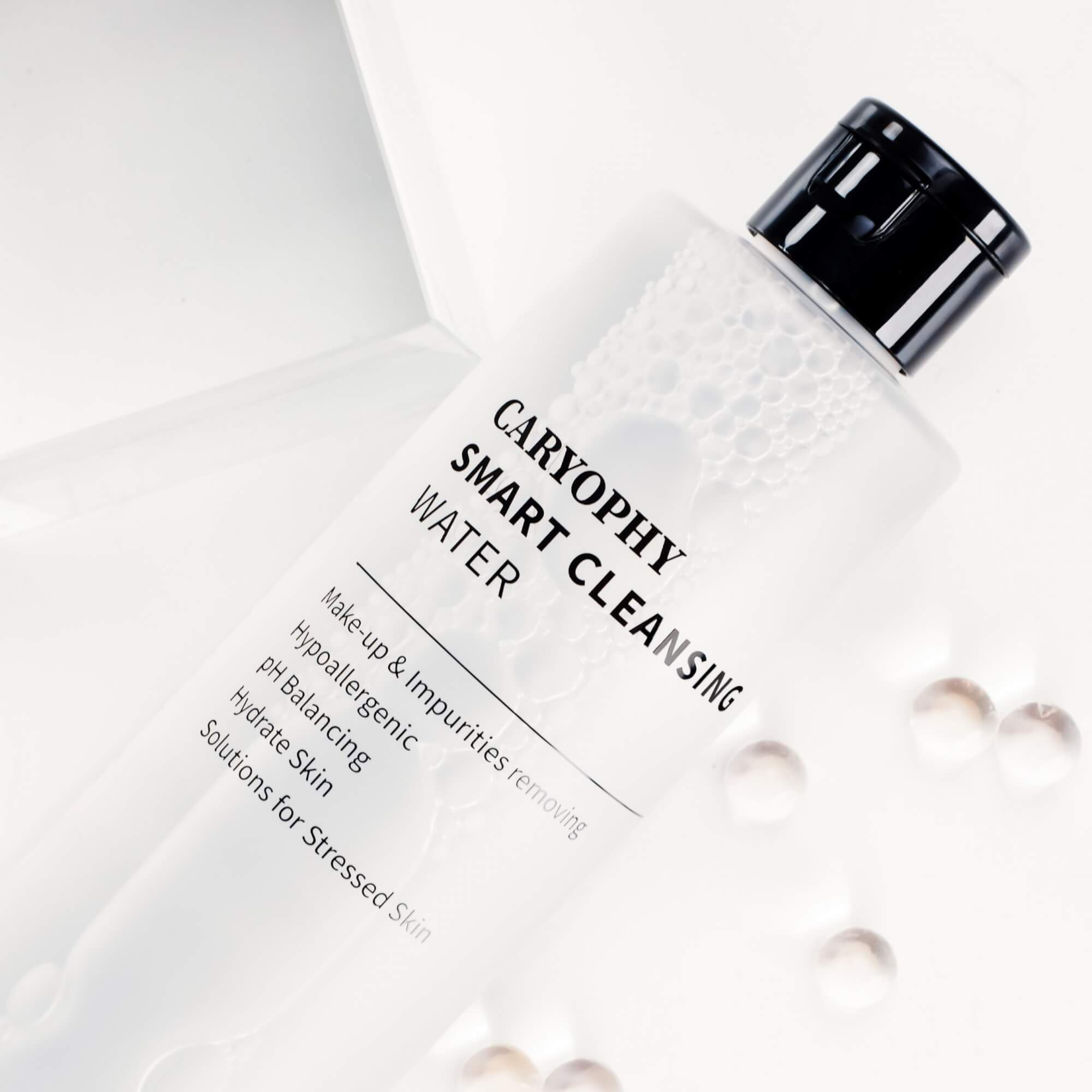 CARYOPHY Smart Cleansing Water 500ml - Gentle Facial Cleanser for All Skin Types | Hydrating & Makeup Remover | Perfect for Daily Skincare Routine & Travel
