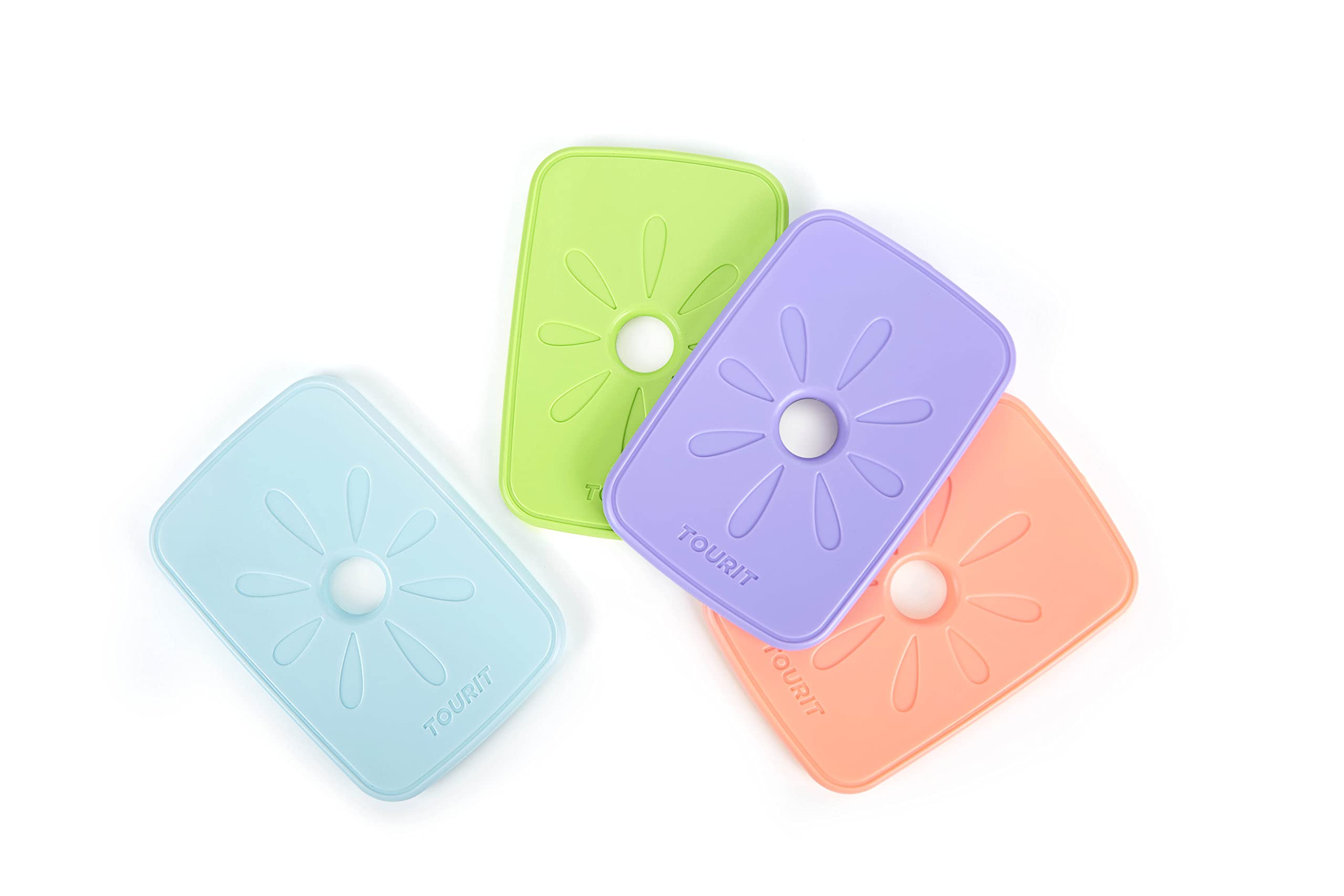 TOURIT Reusable Ice Packs for Lunch Boxes, Coolers & Bags - Slim, Long-Lasting Cooling Packs for Work, School, Picnics, Camping & Outdoor Activities - Perfect for Keeping Food Fresh & Drinks Cold