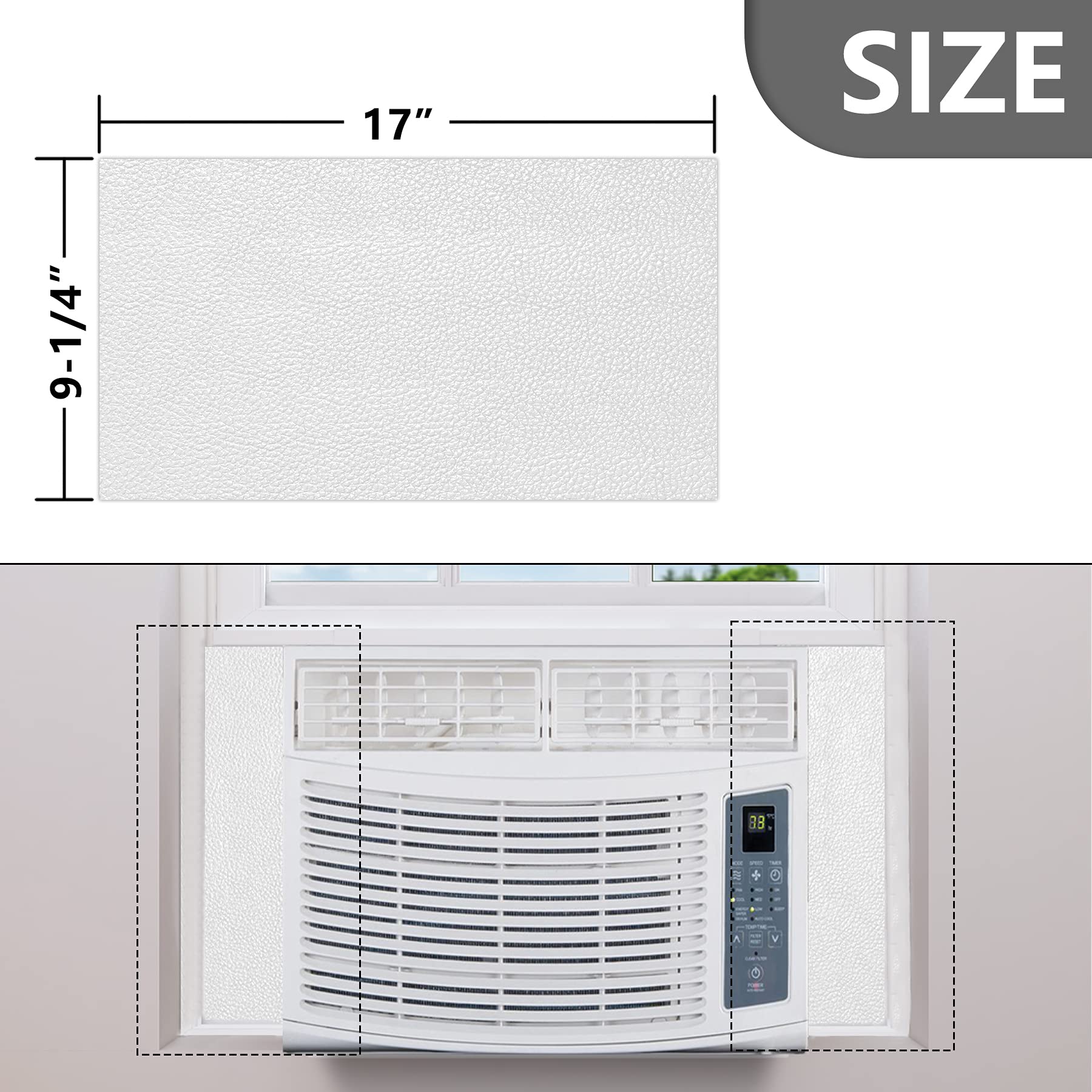 BJADE'S Window Air Conditioner Side Insulation Foam Panels - Summer & Winter AC Insulation Kit for Indoor Window AC Units | Energy Saving, Weatherproof Seal for Home & Office Use