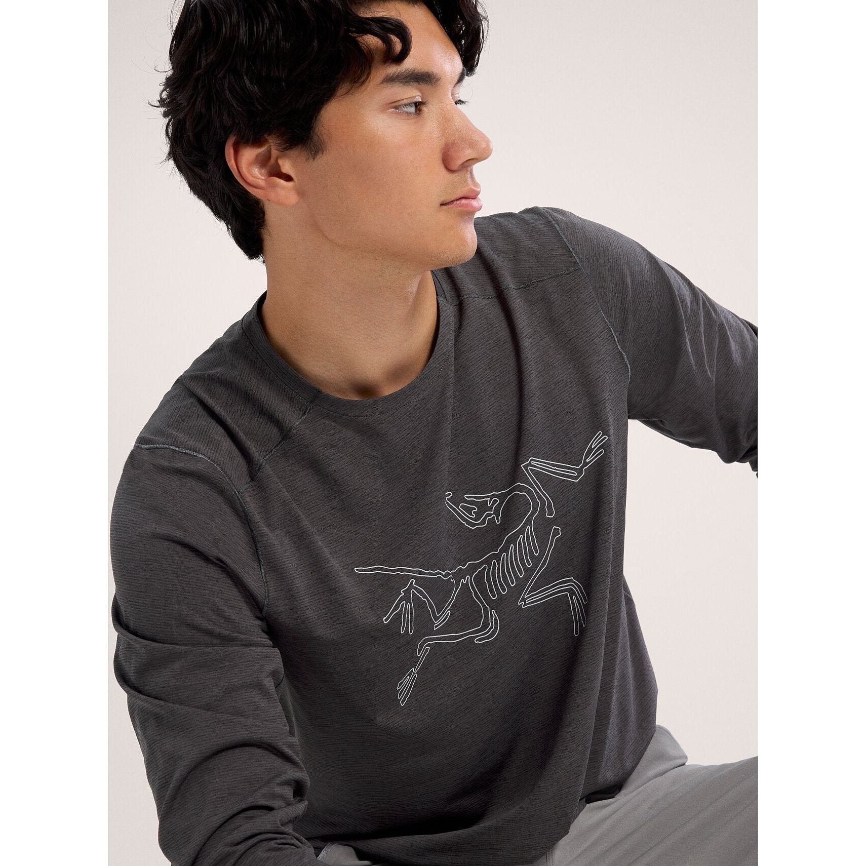 Arc'teryx Men's Cormac Long Sleeve Logo Shirt - Moisture-Wicking Hiking & Outdoor Performance Top for Men