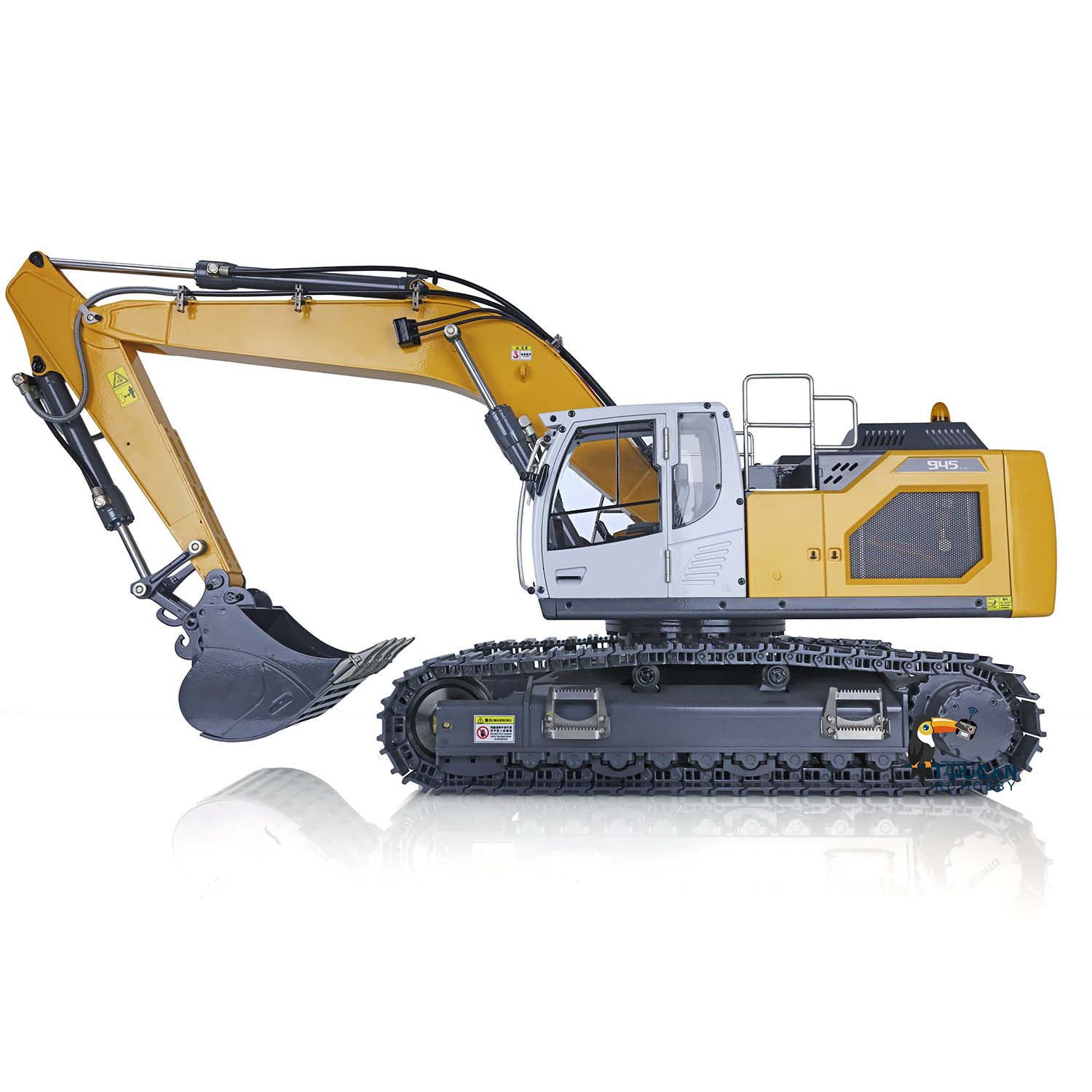 1/14 Scale Hydraulic RC Excavator L945 - Metal Construction Vehicle with Remote Control, RTR (Ready-to-Run) Toy Truck Model - Includes Transmitter & Battery - Perfect for Construction Enthusiasts & Outdoor Play