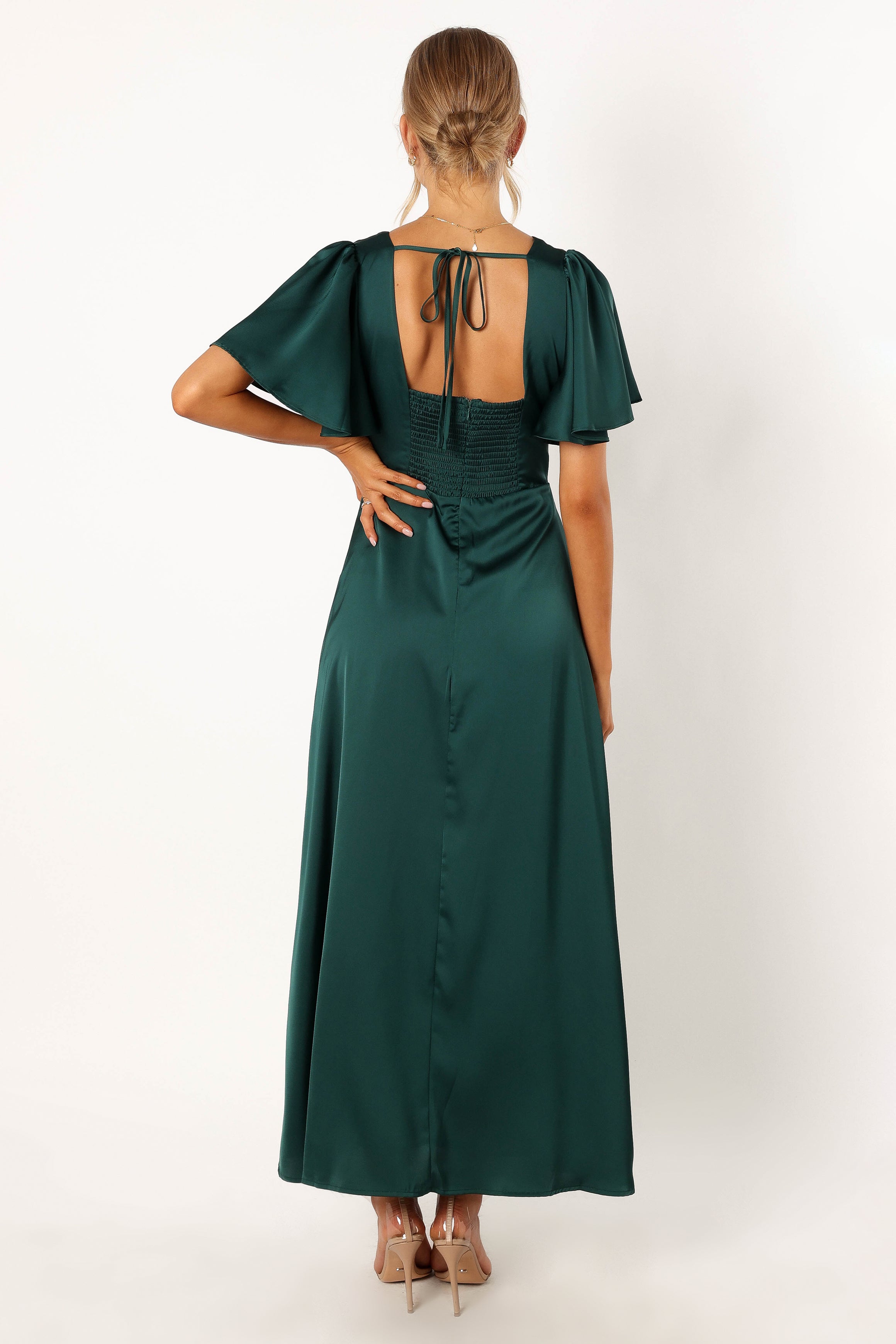 Casper Maxi Dress for Women - Elegant Hunter Green Flowy Long Dress for Summer, Beach, and Casual Wear
