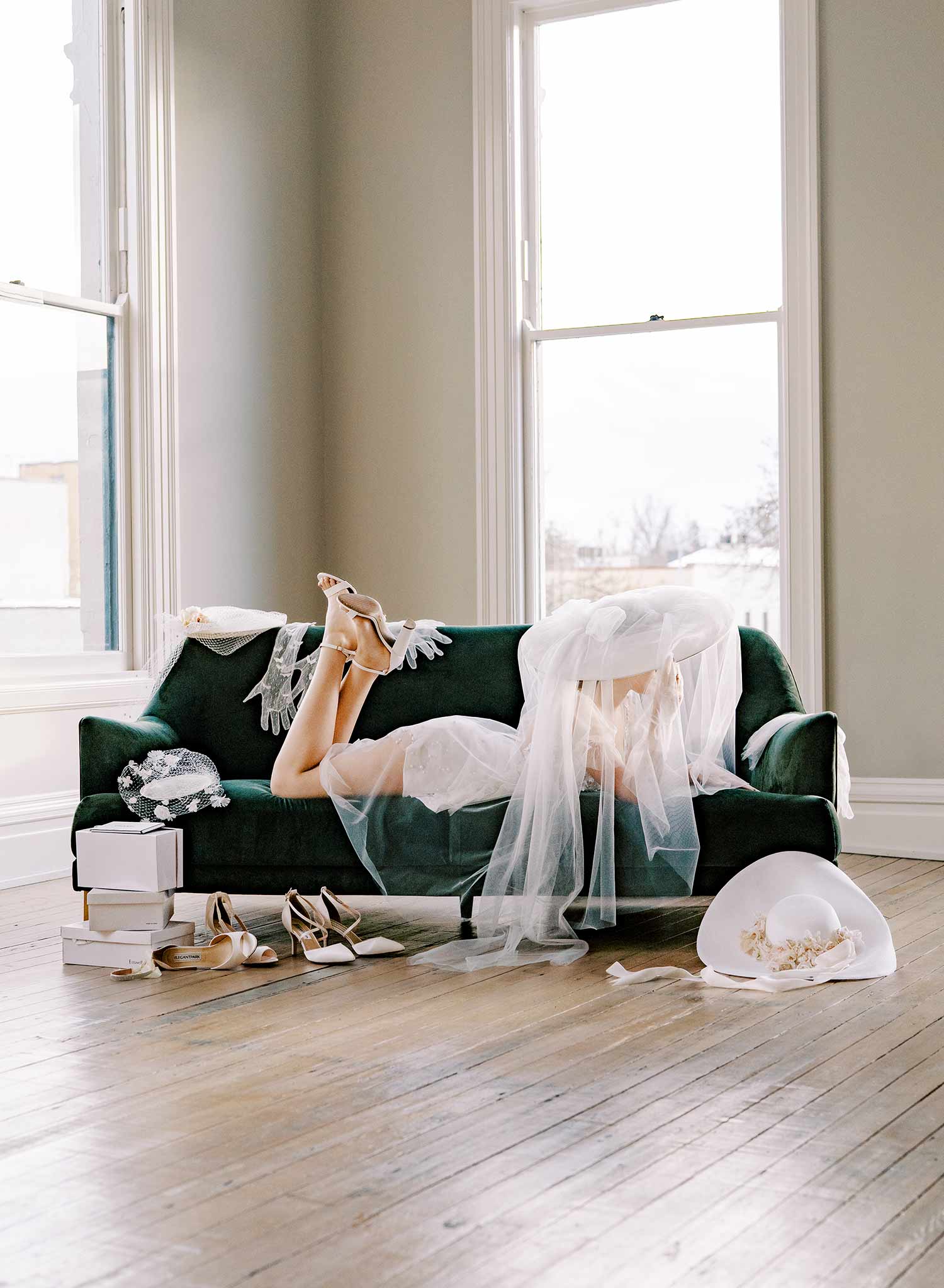 Dream Cloud Bridal Hat with Veil - Elegant Wedding Headpiece Style #2456 | Perfect for Bridal Showers, Ceremonies & Photo Shoots