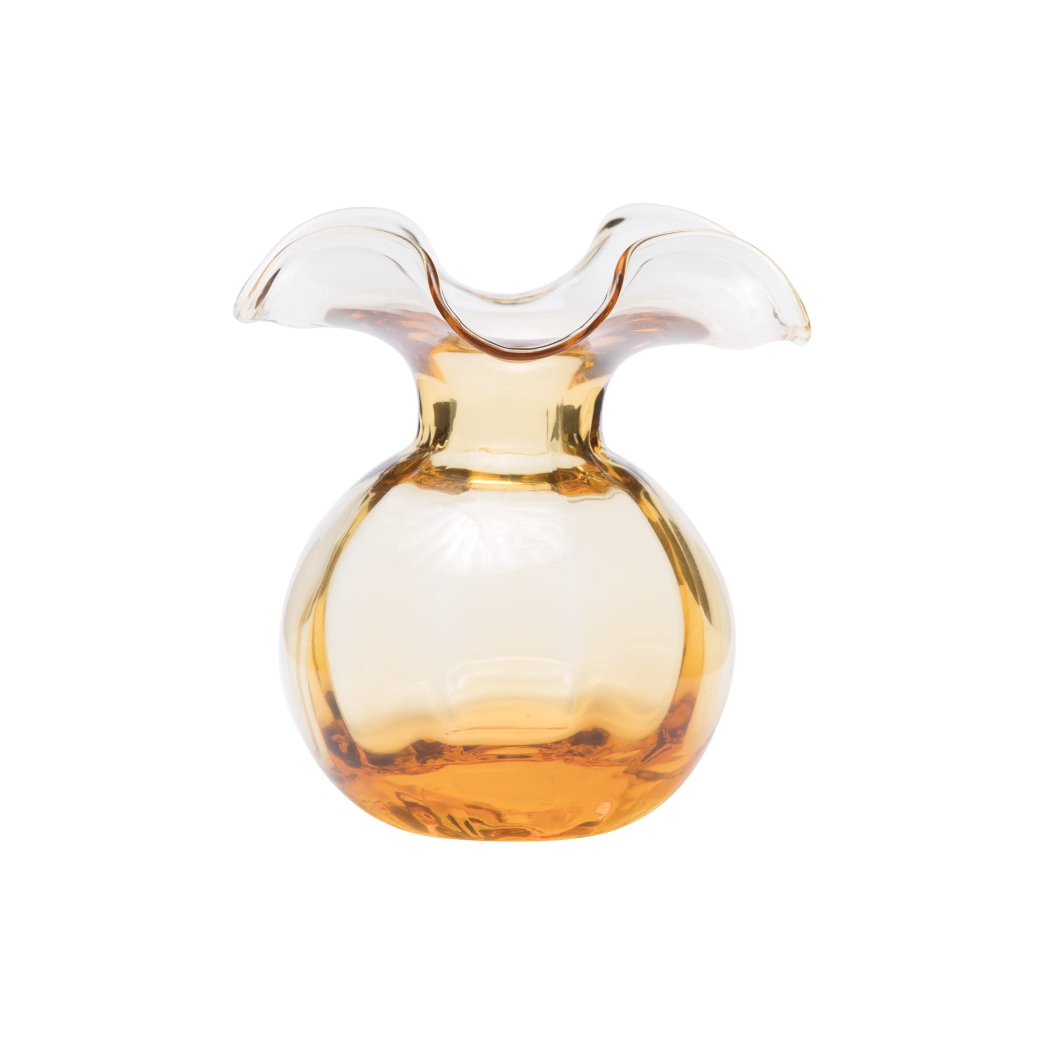 Vietri Italian Hibiscus Mouthblown Glass Vase Set - Handcrafted Bud & Amber Art Glass Vases for Home Decor, Wedding Centerpieces, and Luxury Gift Giving