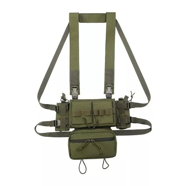 MK3 Modular Micro Fight Chest Rig - Tactical Molle Vest for Airsoft, Hunting & Outdoor Adventures - Adjustable Military Gear for Men & Women