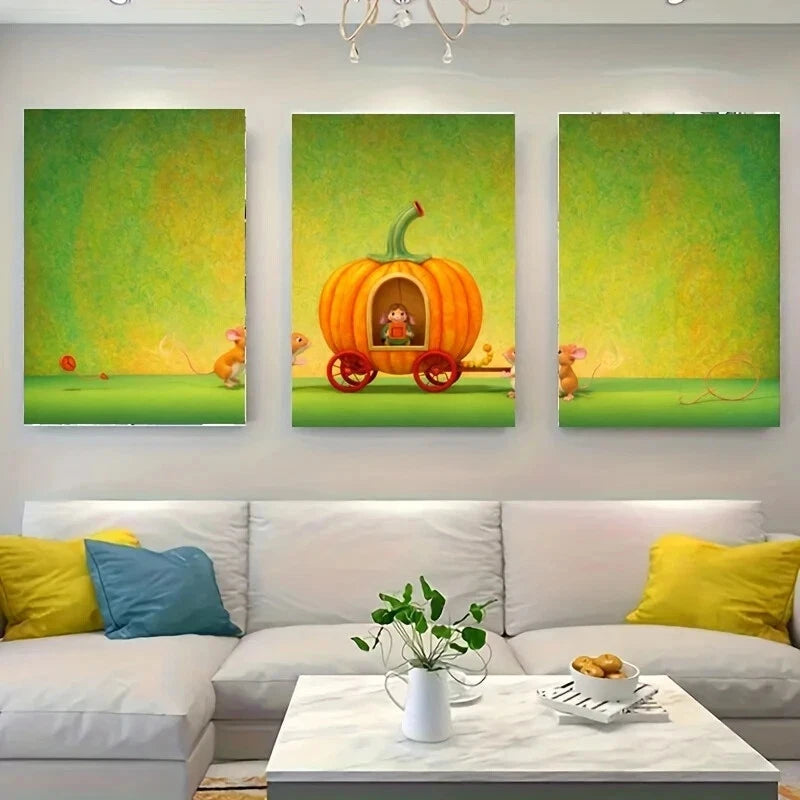 3-Piece Charming Little Boy Metal Wall Art Print - Ready to Hang Nursery Decor for Baby Room, Kids Bedroom & Playroom
