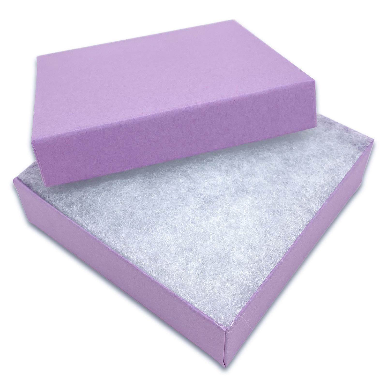 TheDisplayGuys - 100-Pack #34 Cotton Filled Cardboard Jewelry Gift Boxes (3.9