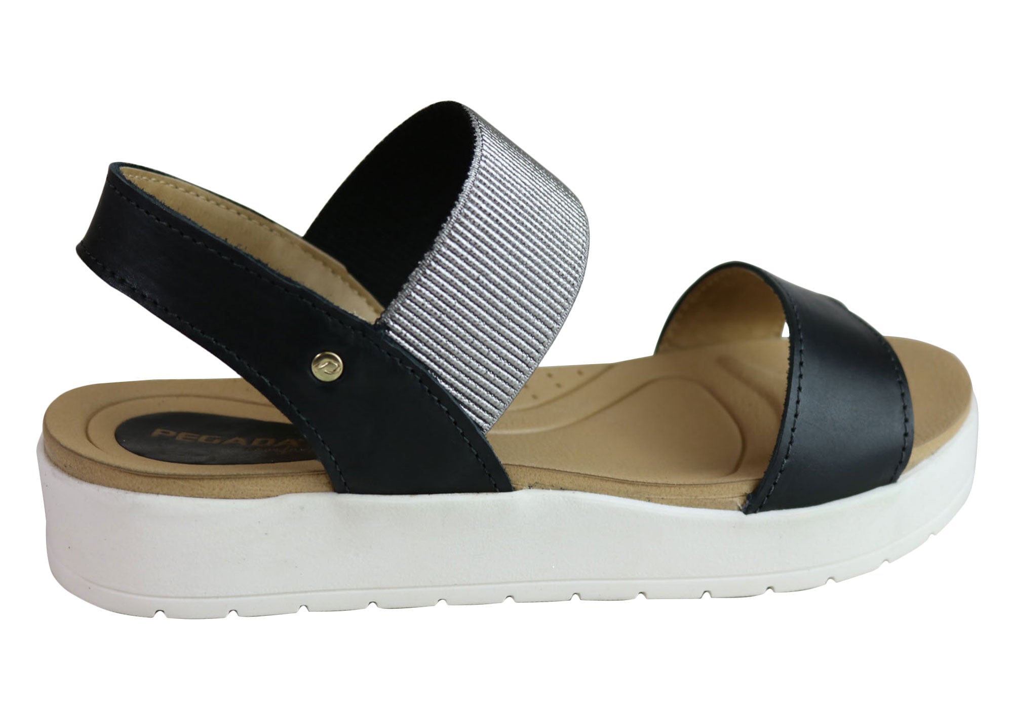 Pegada Rosie Women's Comfort Cushioned Leather Sandals - Handmade in Brazil - Perfect for Beach, Vacation & Summer Outfits