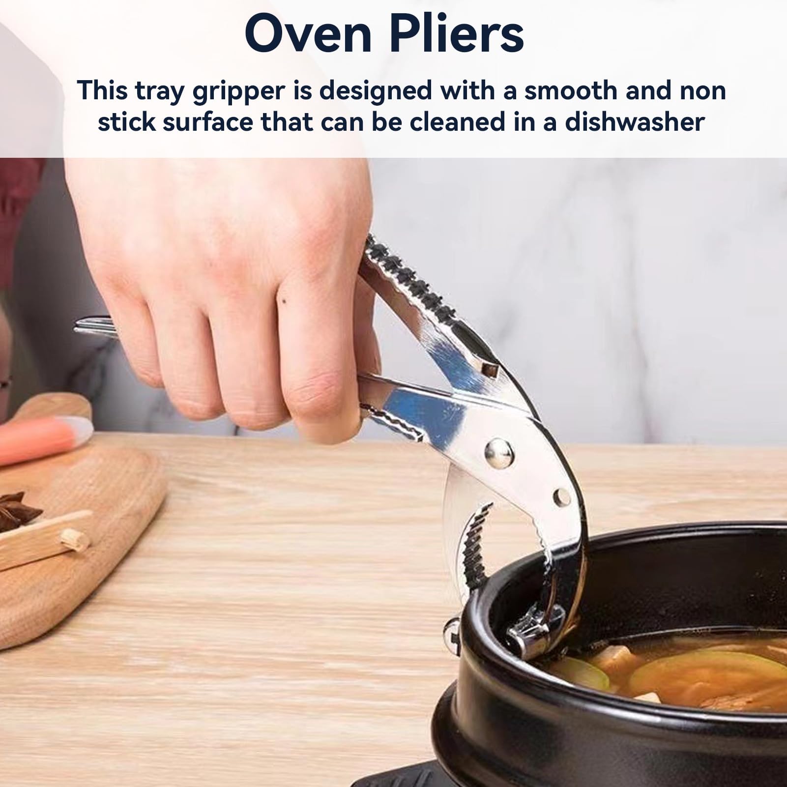 2 Pcs Hot Pot Gripper Set - Anti-Scalding Zinc Alloy Kitchen Tongs for Oven, BBQ & Cooking - Heat-Resistant Plate Clips, Pan Grabber & Baking Tray Lifter - Perfect for Hot Pots, Grilling & Microwave Use