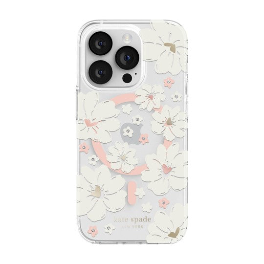 Kate Spade New York Floral MagSafe Case for iPhone 14 Pro - Stylish Protective Cover with Secure Magnetic Attachment - Perfect for Work, Travel & Everyday Use