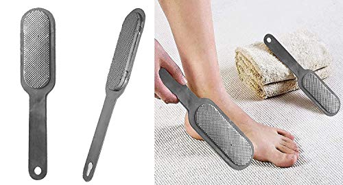 Double Sided Metal Foot File & Callus Remover - Professional Pedicure Tool for Dead Skin Exfoliation - Perfect for Home Spa, Pedicure & Foot Care Routine (Set of 1)