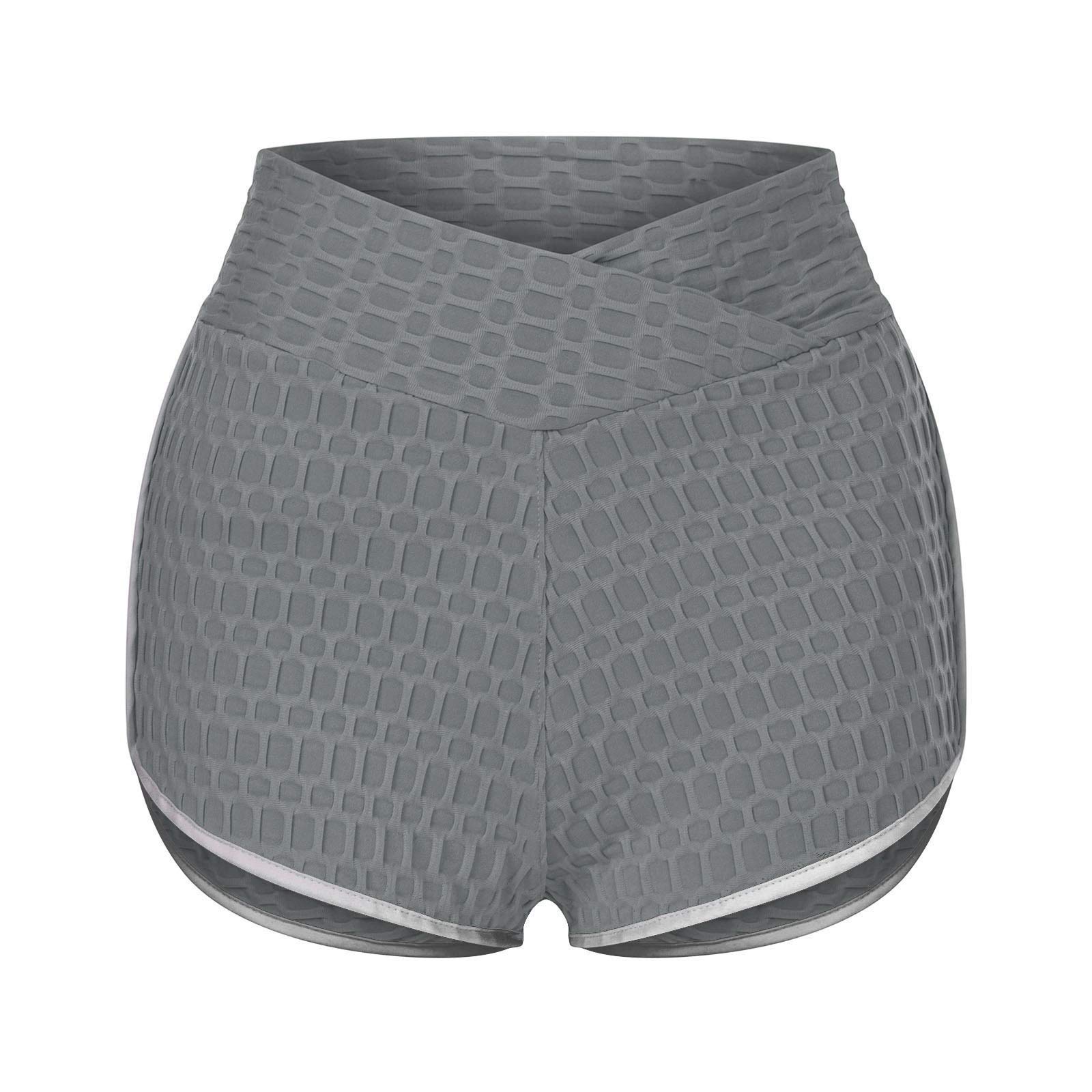 Zeax Women's High Waist Yoga Shorts with Tummy Control - Butt Lifting Workout Biker Shorts for Running, Gym & Lounge Wear - Breathable Stretchy Activewear Tights