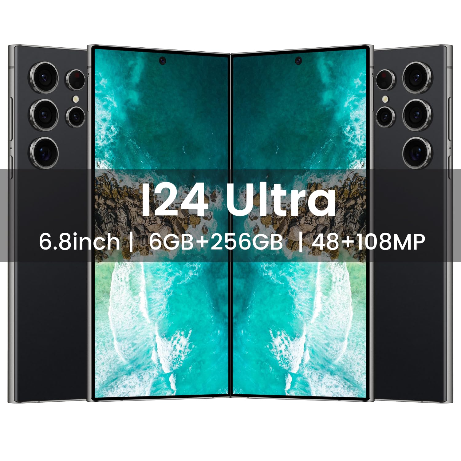 MMY I24 Ultra 5G Unlocked Smartphone - 6GB RAM 256GB Storage, Android 13, 6.8
