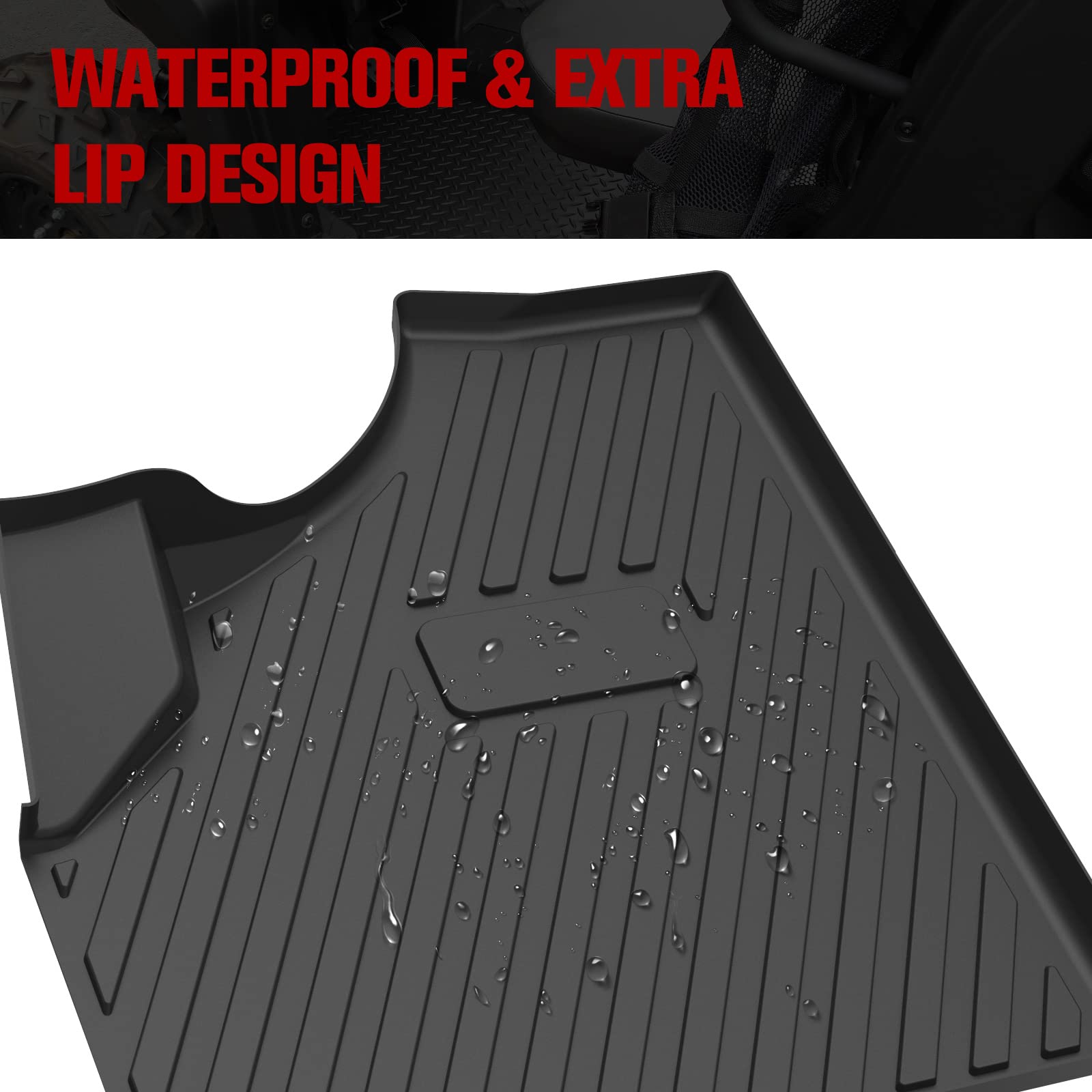 A & UTV PRO Custom Fit Front Floor Mats for 2016-2025 Can Am Defender/Defender MAX HD5 HD8 HD10 - Heavy Duty All-Weather Protection - Perfect for Off-Roading, Hunting & Farm Use