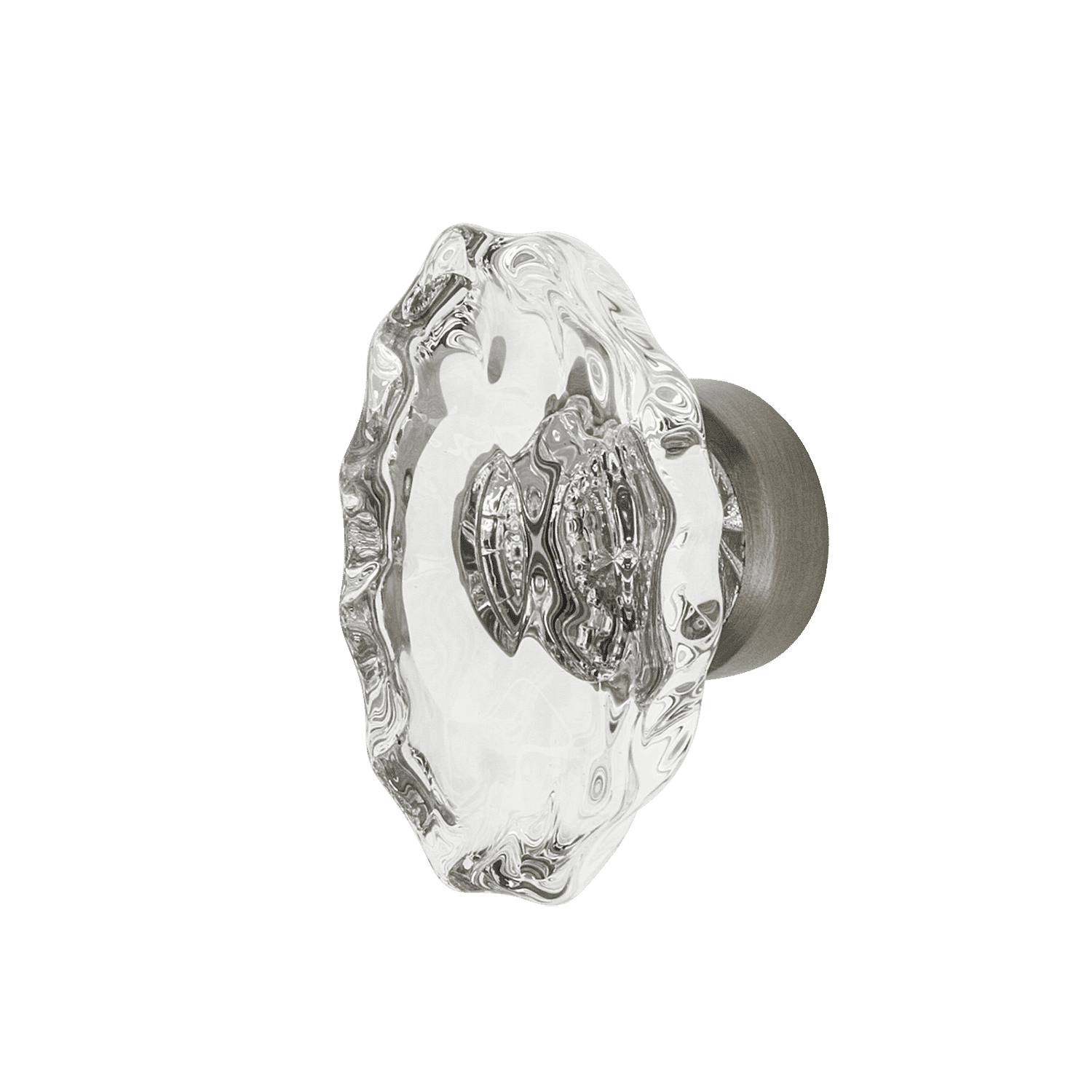Chateau Crystal 1 3/4 Inch Cabinet Knob in Satin Nickel - Elegant Hardware for Kitchen Cabinets, Bathroom Vanities & Furniture Drawers
