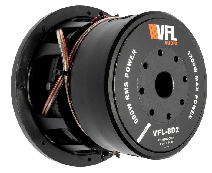 American Bass VFL 8 Inch 600W RMS Car Subwoofer - Powerful Bass for Car Audio Systems & Truck Sound Upgrades